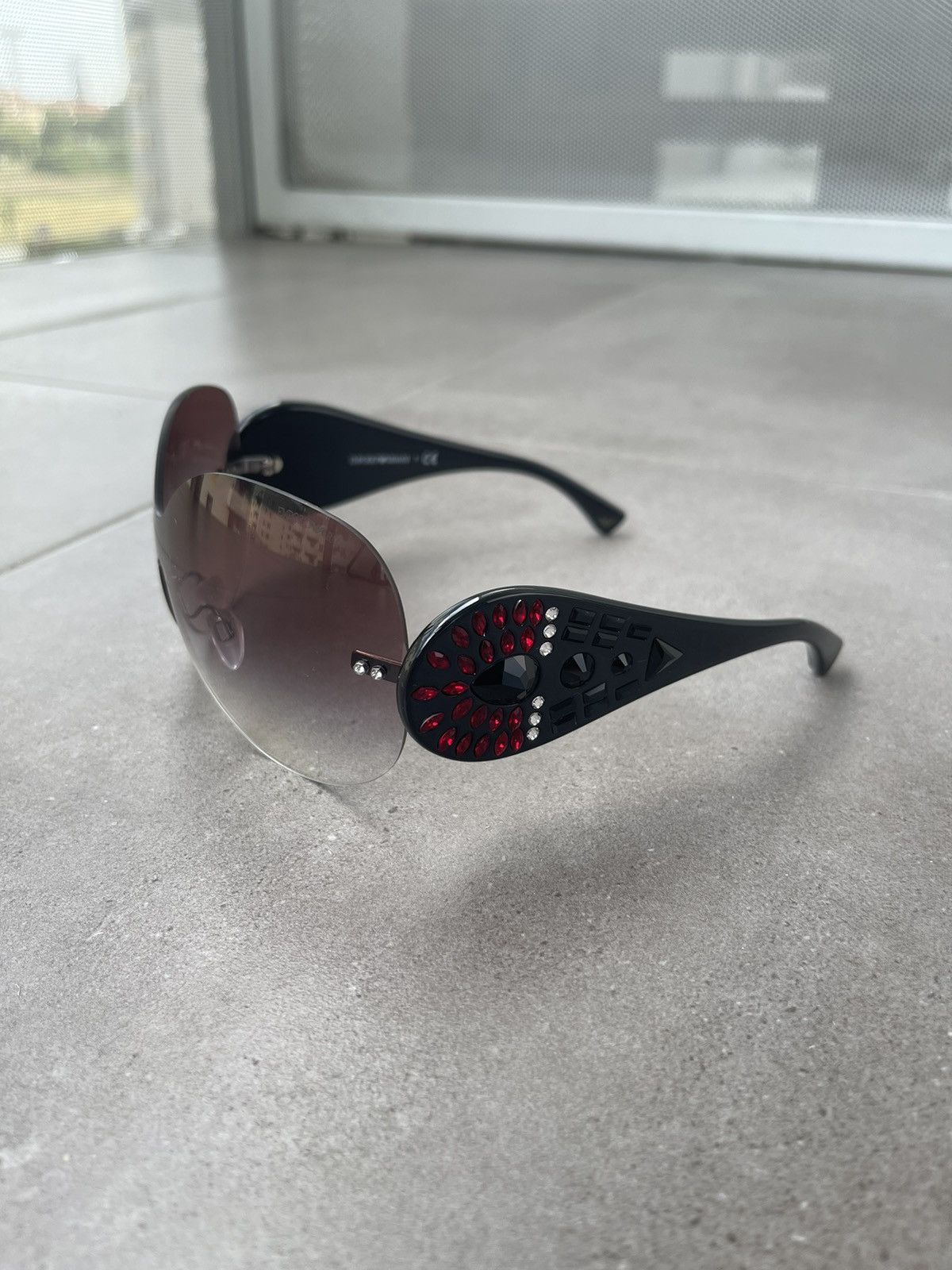 Emporio Armani EA4022B 5144/8D Black Shield Sunglasses