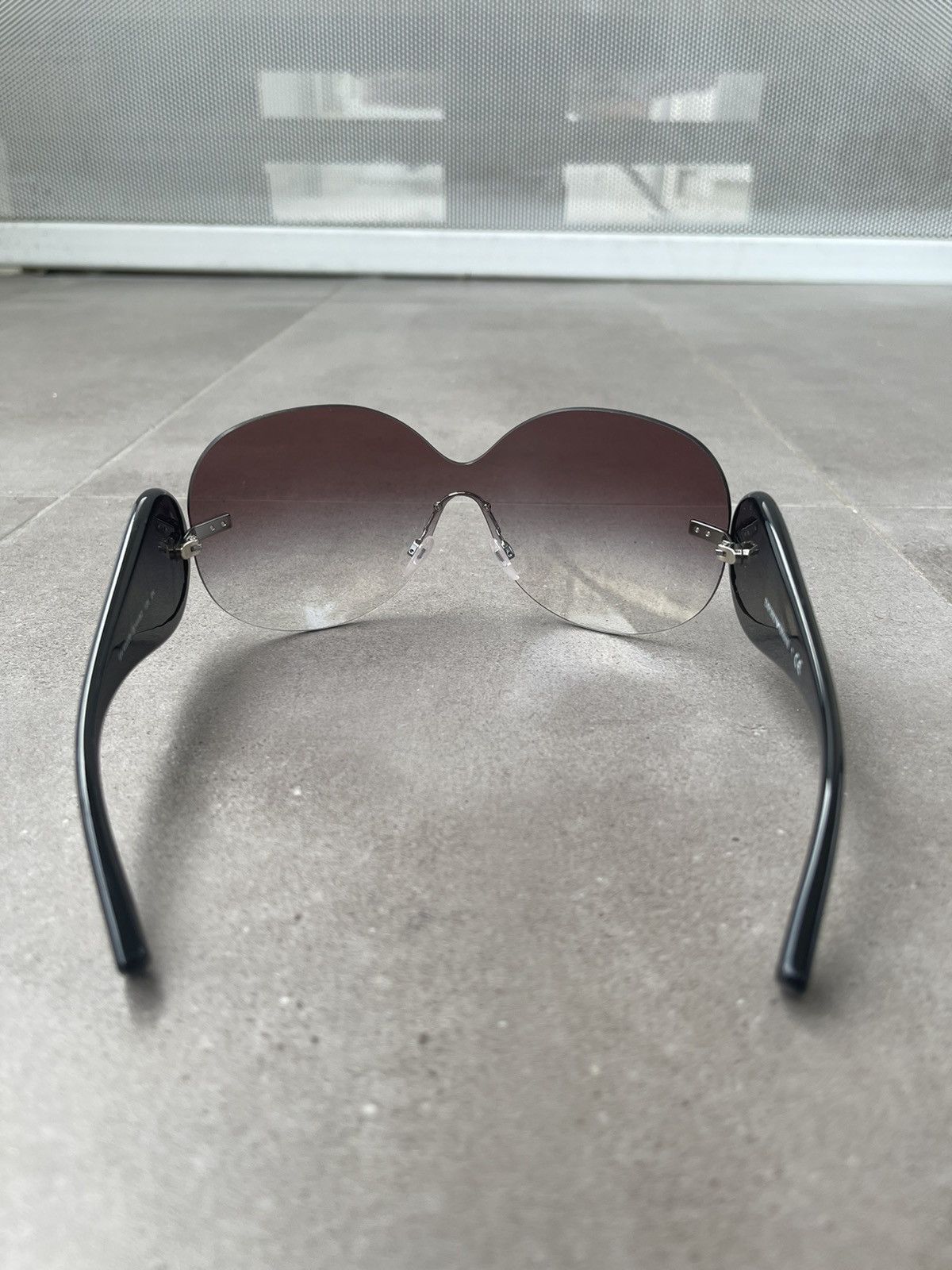 Armani × Emporio Armani × Giorgio Armani Emporio Armani EA4022B 5144/8D Black Shield Sunglasses Size ONE SIZE - 6 Thumbnail