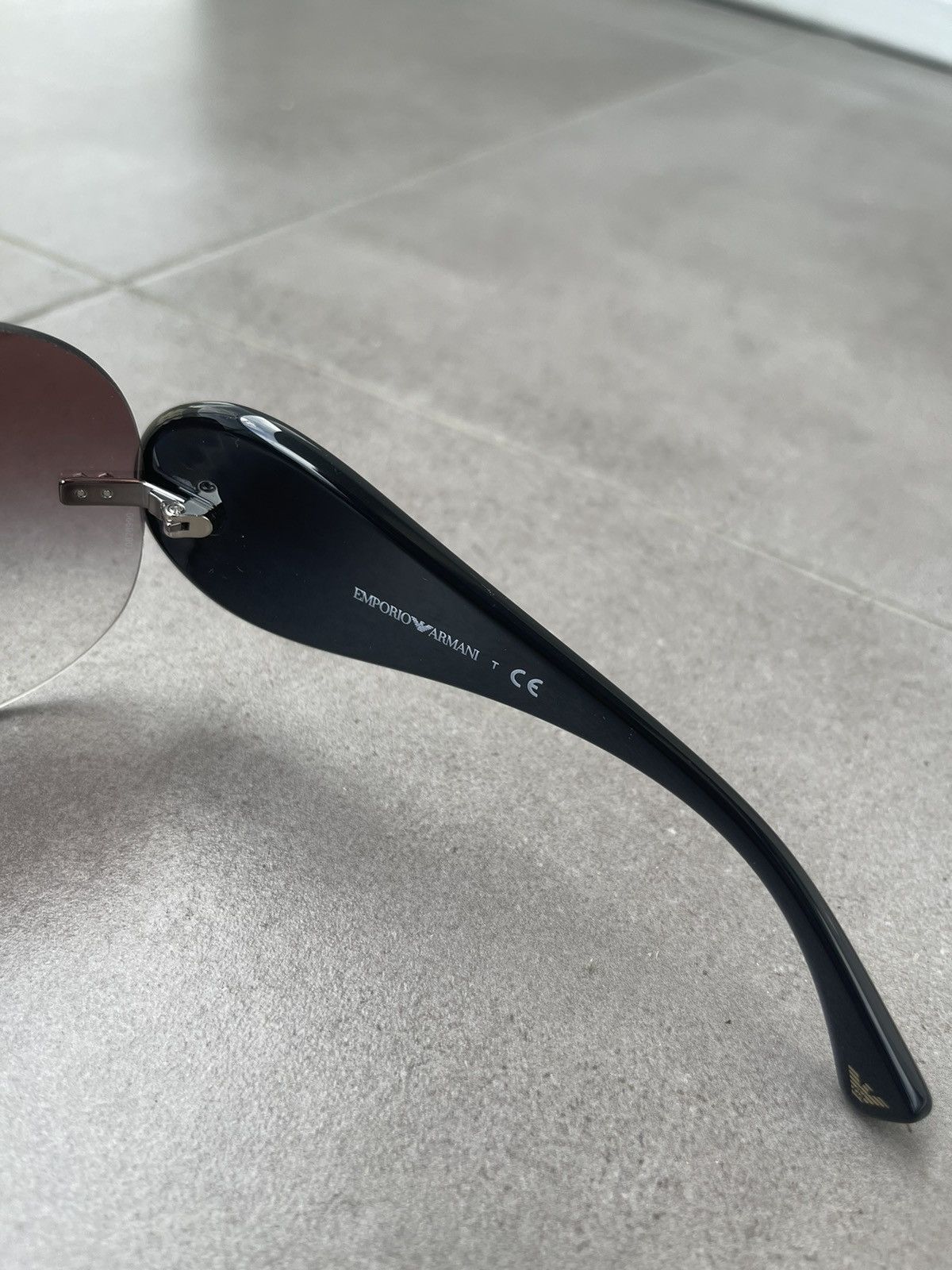 Armani × Emporio Armani × Giorgio Armani Emporio Armani EA4022B 5144/8D Black Shield Sunglasses Size ONE SIZE - 7 Thumbnail