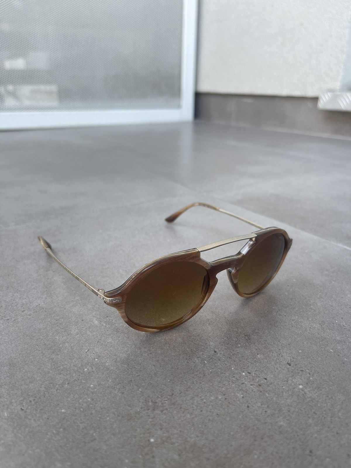 Emporio Armani Giorgio Armani AR8018 5134/2L Gold Marble Brown Sunglasses Size ONE SIZE - 3 Thumbnail