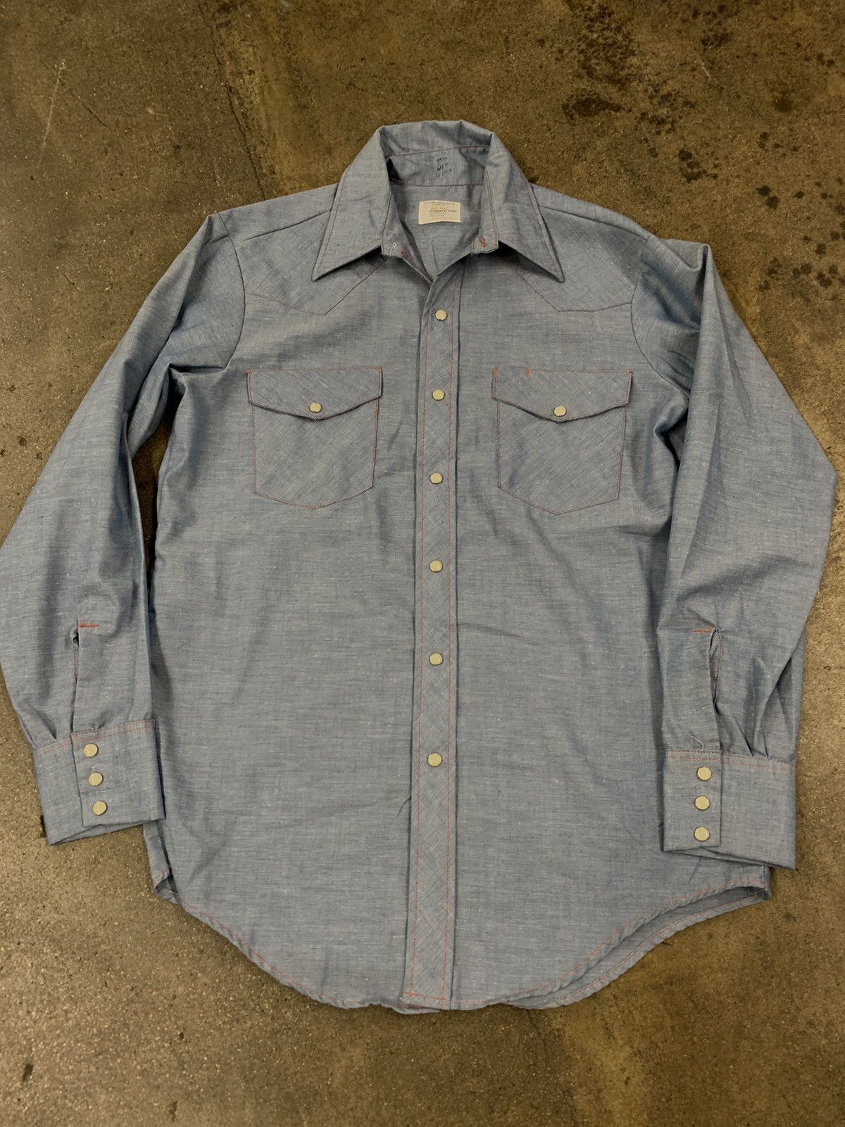 Vintage Vintage Big Mac Blue Western Snap Button Work Shirt | Grailed