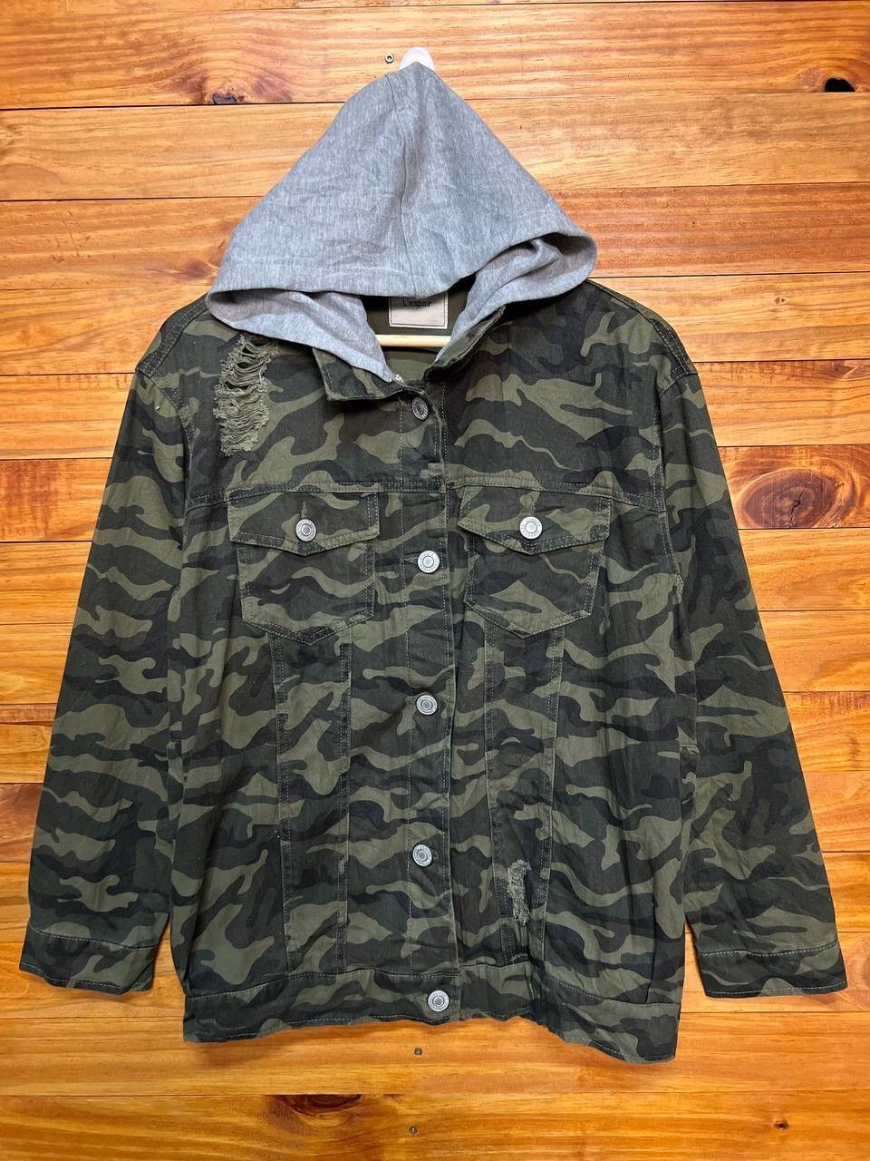 Japanese Brand L’ESPOIR CAMO TRUCKER HOODED JACKET Size US M / EU 48-50 / 2 - 1 Thumbnail