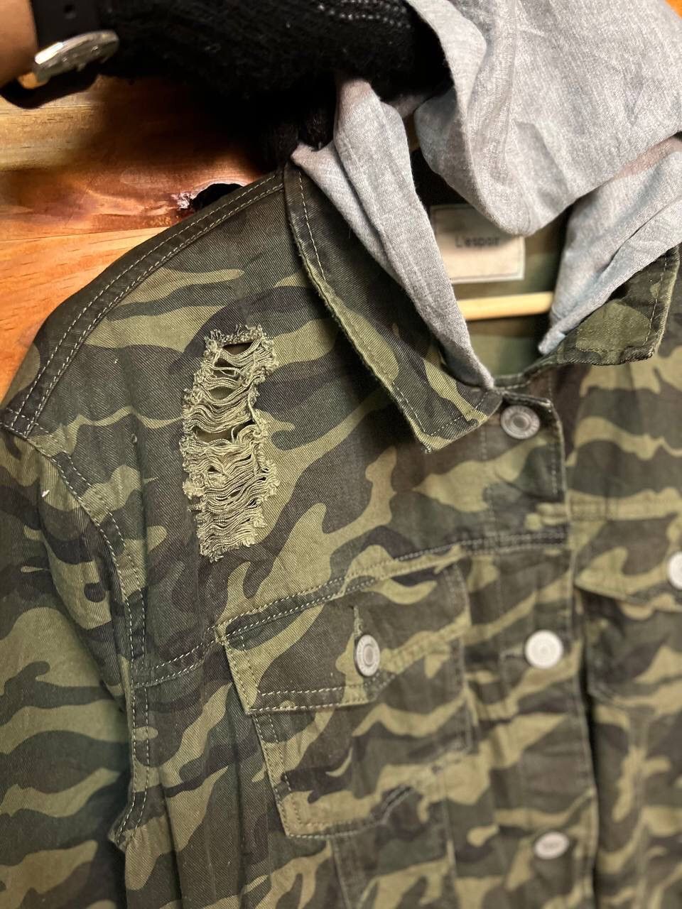 Japanese Brand L’ESPOIR CAMO TRUCKER HOODED JACKET Size US M / EU 48-50 / 2 - 5 Thumbnail