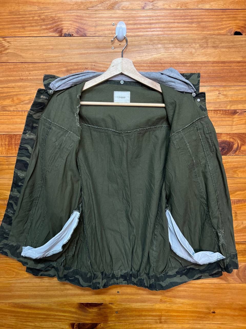 Japanese Brand L’ESPOIR CAMO TRUCKER HOODED JACKET Size US M / EU 48-50 / 2 - 9 Thumbnail