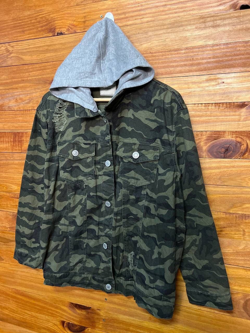 Japanese Brand L’ESPOIR CAMO TRUCKER HOODED JACKET Size US M / EU 48-50 / 2 - 3 Thumbnail