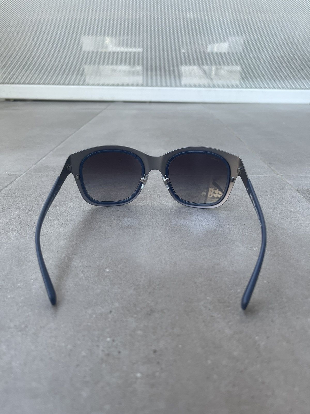 Armani × Emporio Armani × Giorgio Armani Giorgio Armani AR6010 3030/8G Blue Silver Sunglasses Size ONE SIZE - 6 Thumbnail