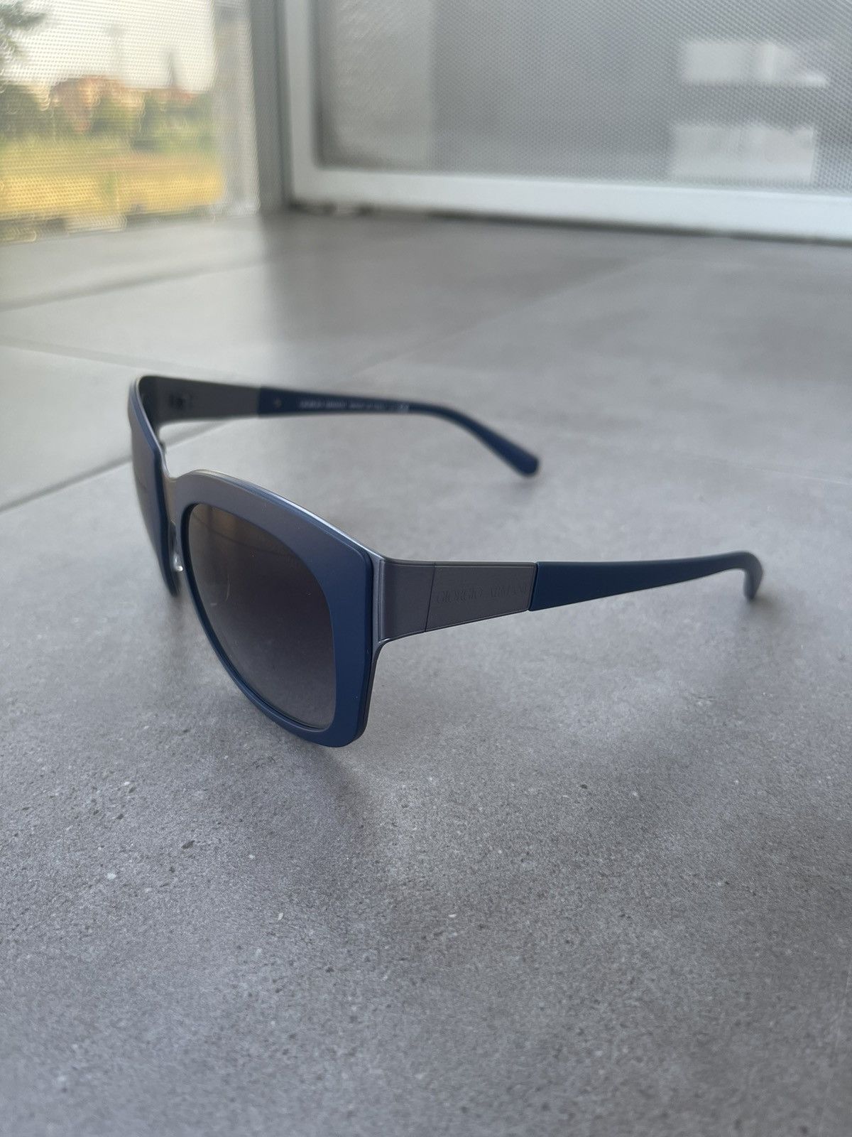 Armani × Emporio Armani × Giorgio Armani Giorgio Armani AR6010 3030/8G Blue Silver Sunglasses Size ONE SIZE - 4 Thumbnail