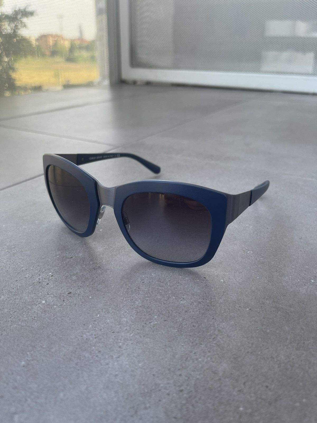 Armani × Emporio Armani × Giorgio Armani Giorgio Armani AR6010 3030/8G Blue Silver Sunglasses Size ONE SIZE - 1 Thumbnail