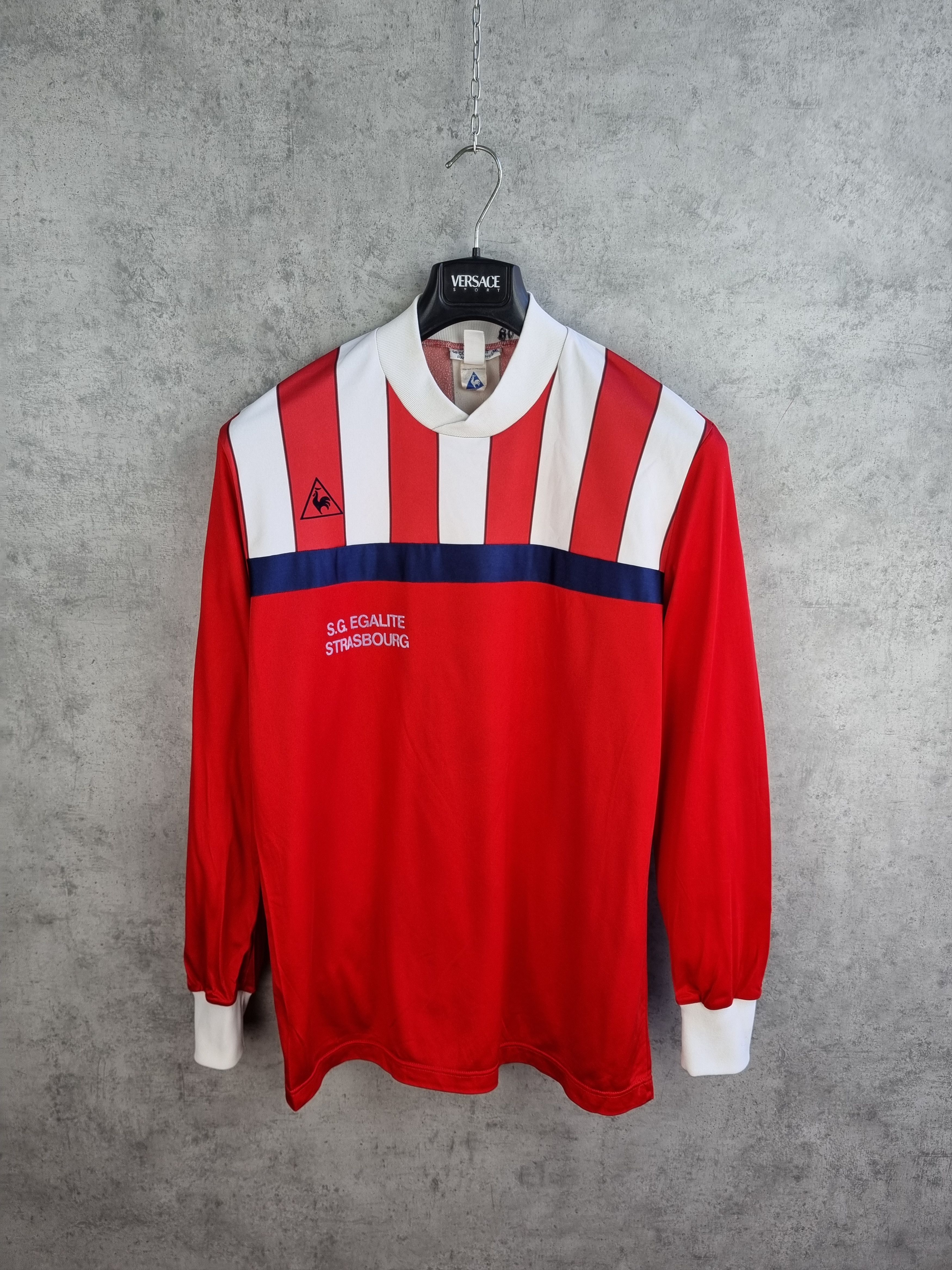 Le Coq Sportif × Vintage Le Coq Sportif S.G. Egalite Strasbourg French Vintage Jersey Size US M / EU 48-50 / 2 - 12 Thumbnail