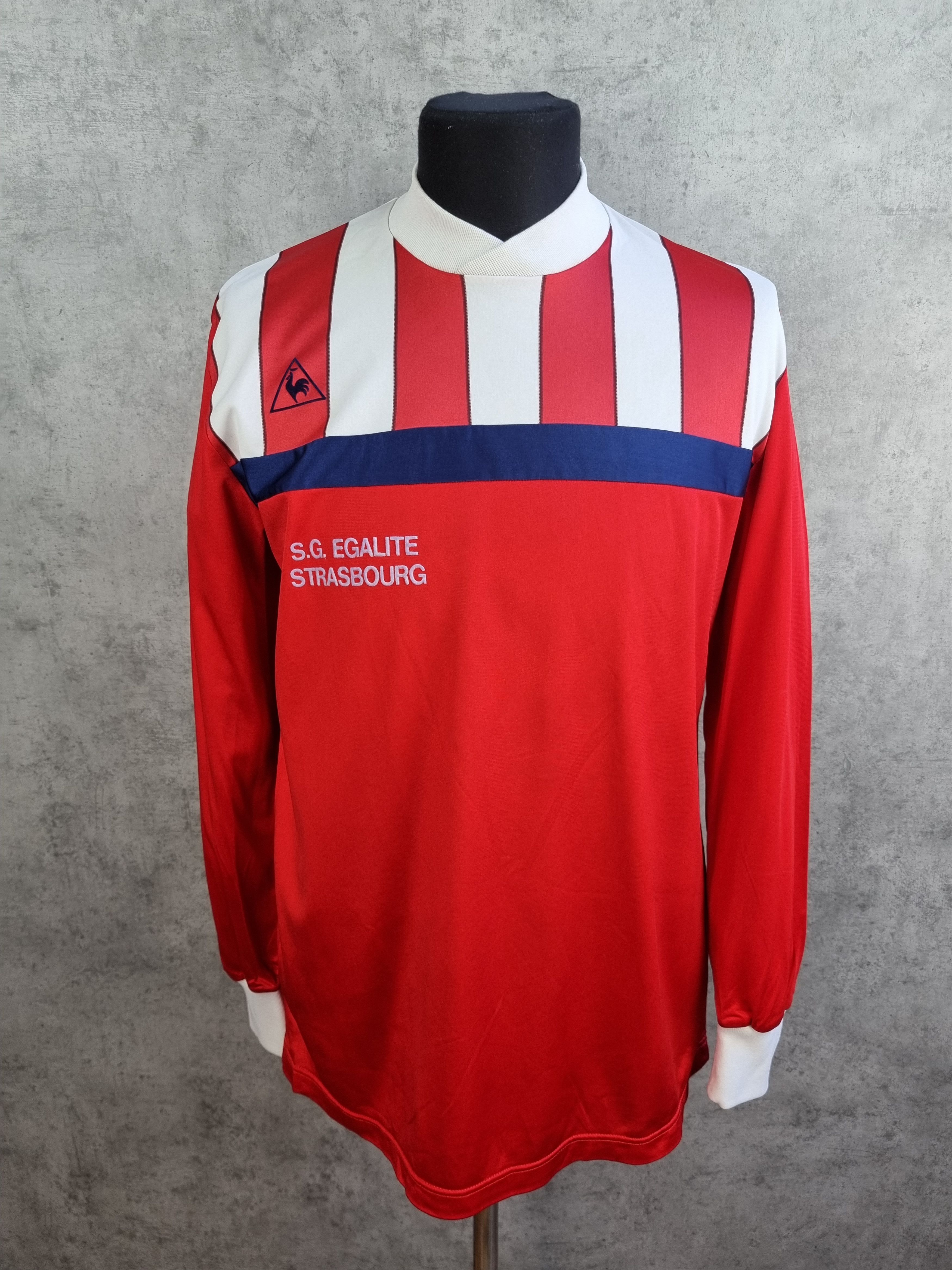 Le Coq Sportif × Vintage Le Coq Sportif S.G. Egalite Strasbourg French Vintage Jersey Size US M / EU 48-50 / 2 - 3 Thumbnail