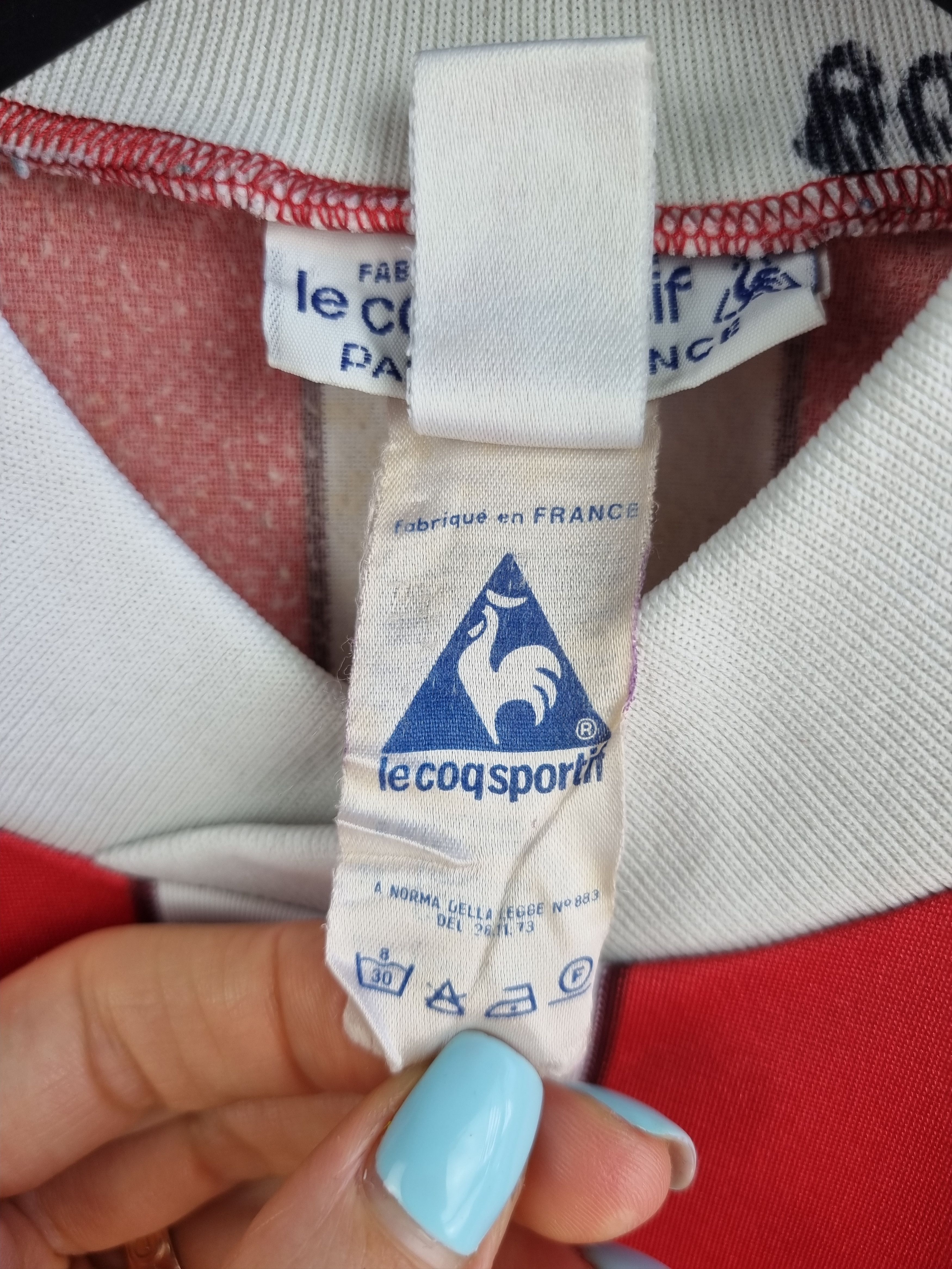 Le Coq Sportif × Vintage Le Coq Sportif S.G. Egalite Strasbourg French Vintage Jersey Size US M / EU 48-50 / 2 - 6 Thumbnail