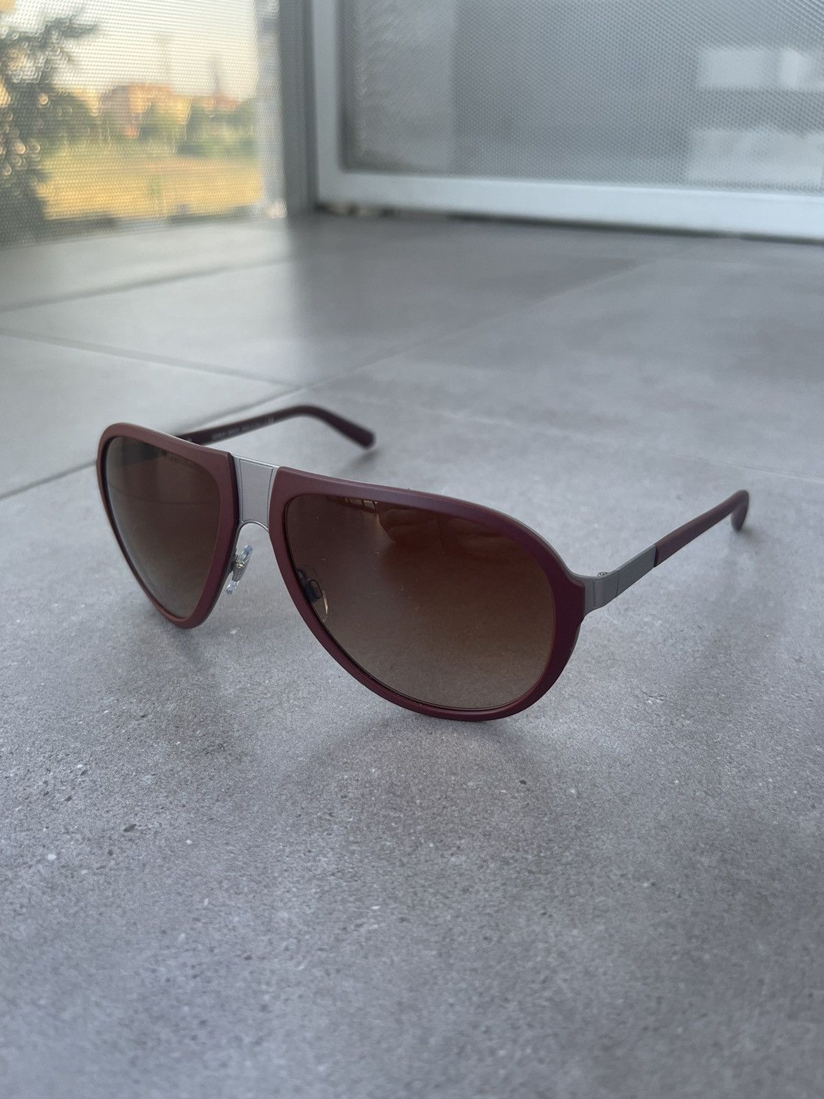 Emporio Armani Giorgio Armani AR6008 3031/13 Cherry Aviator Sunglasses Size ONE SIZE - 1 Thumbnail