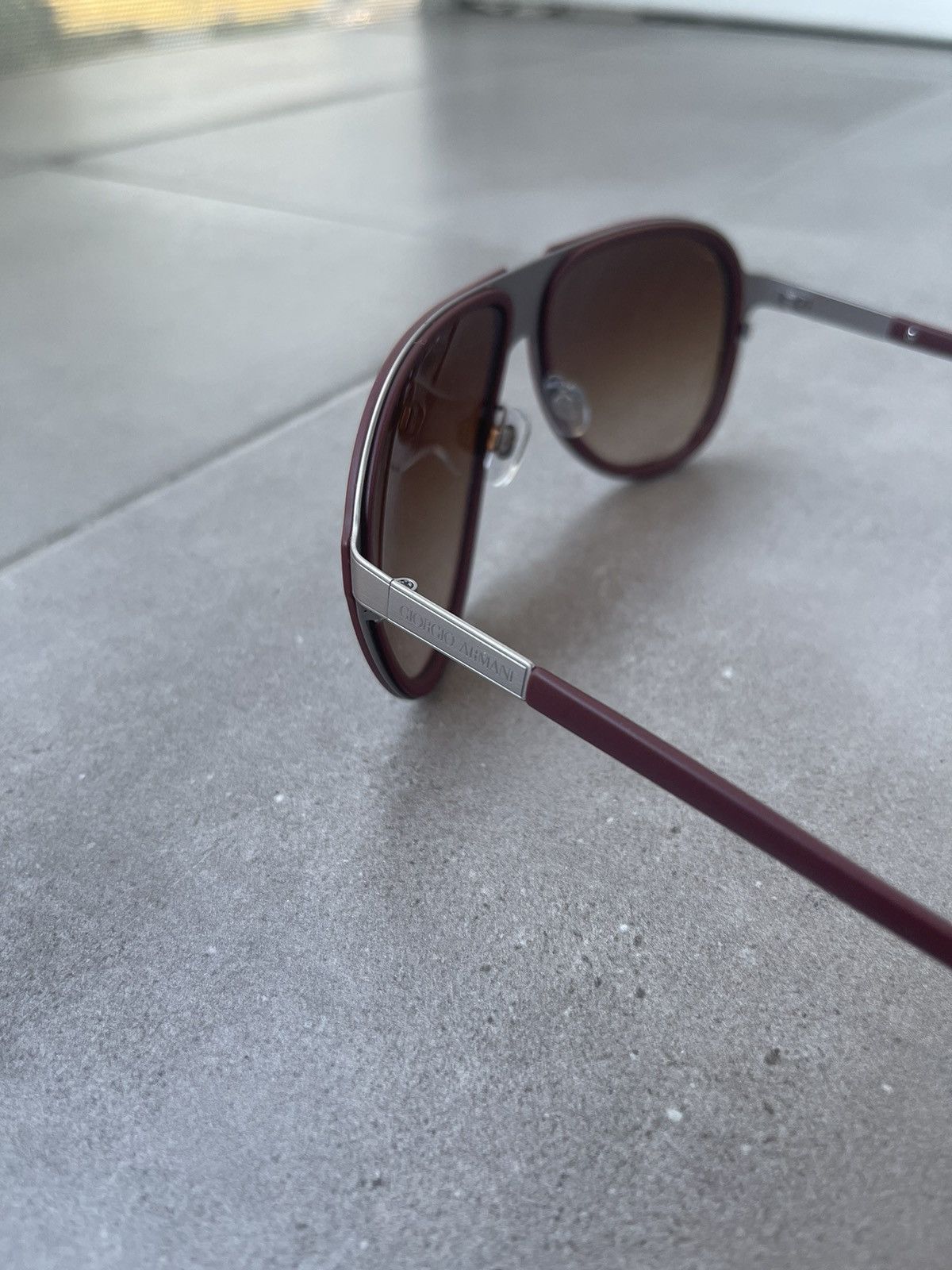 Emporio Armani Giorgio Armani AR6008 3031/13 Cherry Aviator Sunglasses Size ONE SIZE - 5 Thumbnail