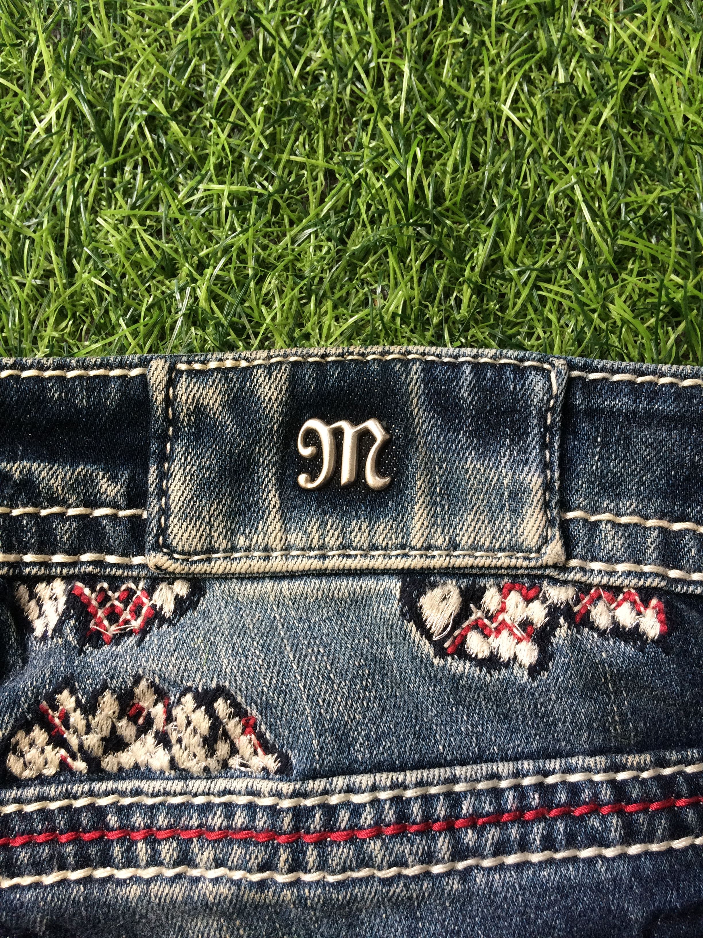 Designer × Miss Me Miss Me Skinny Denim Jeans D-550 Size 33" - 11 Thumbnail