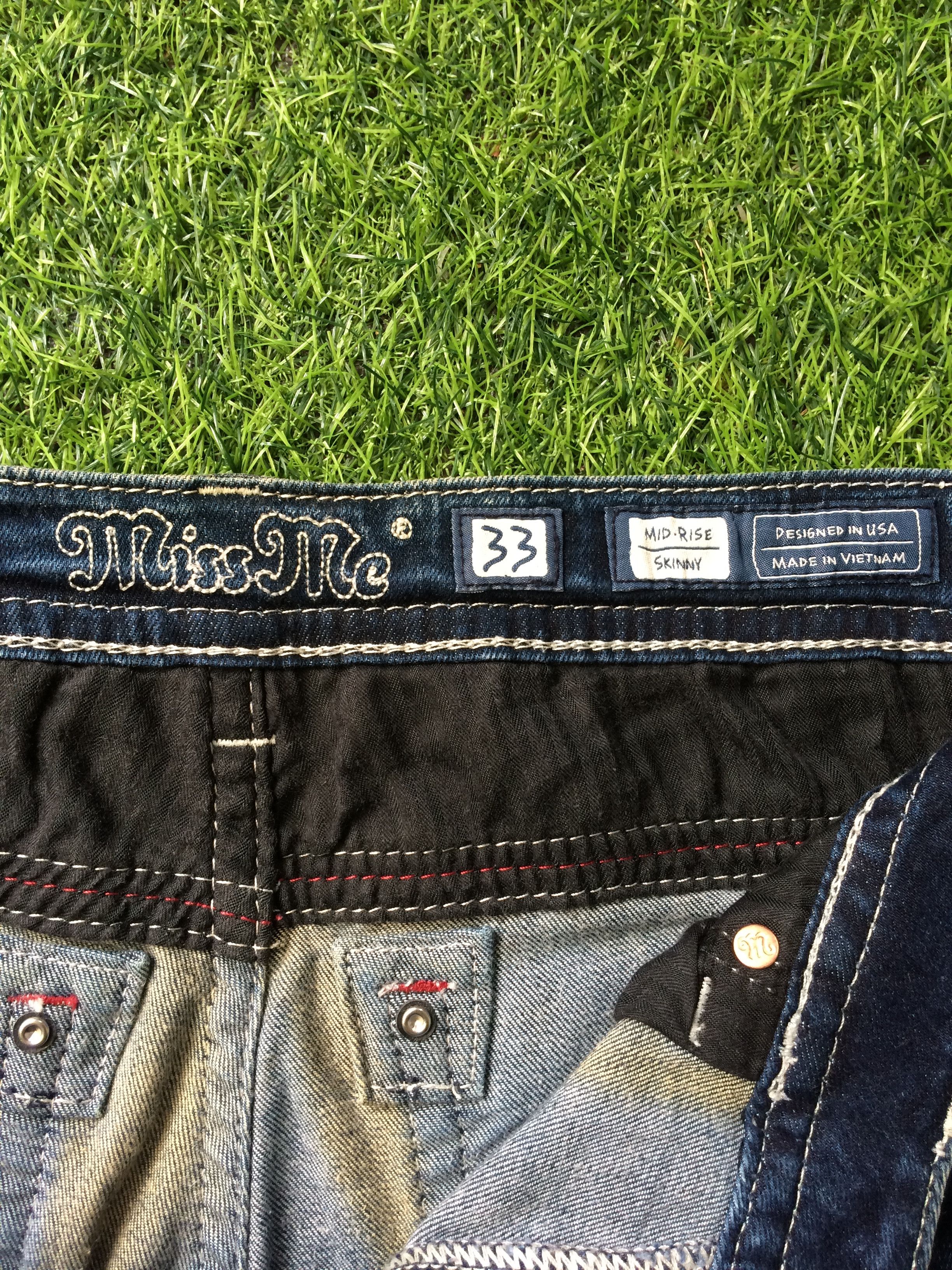 Designer × Miss Me Miss Me Skinny Denim Jeans D-550 Size 33" - 12 Thumbnail
