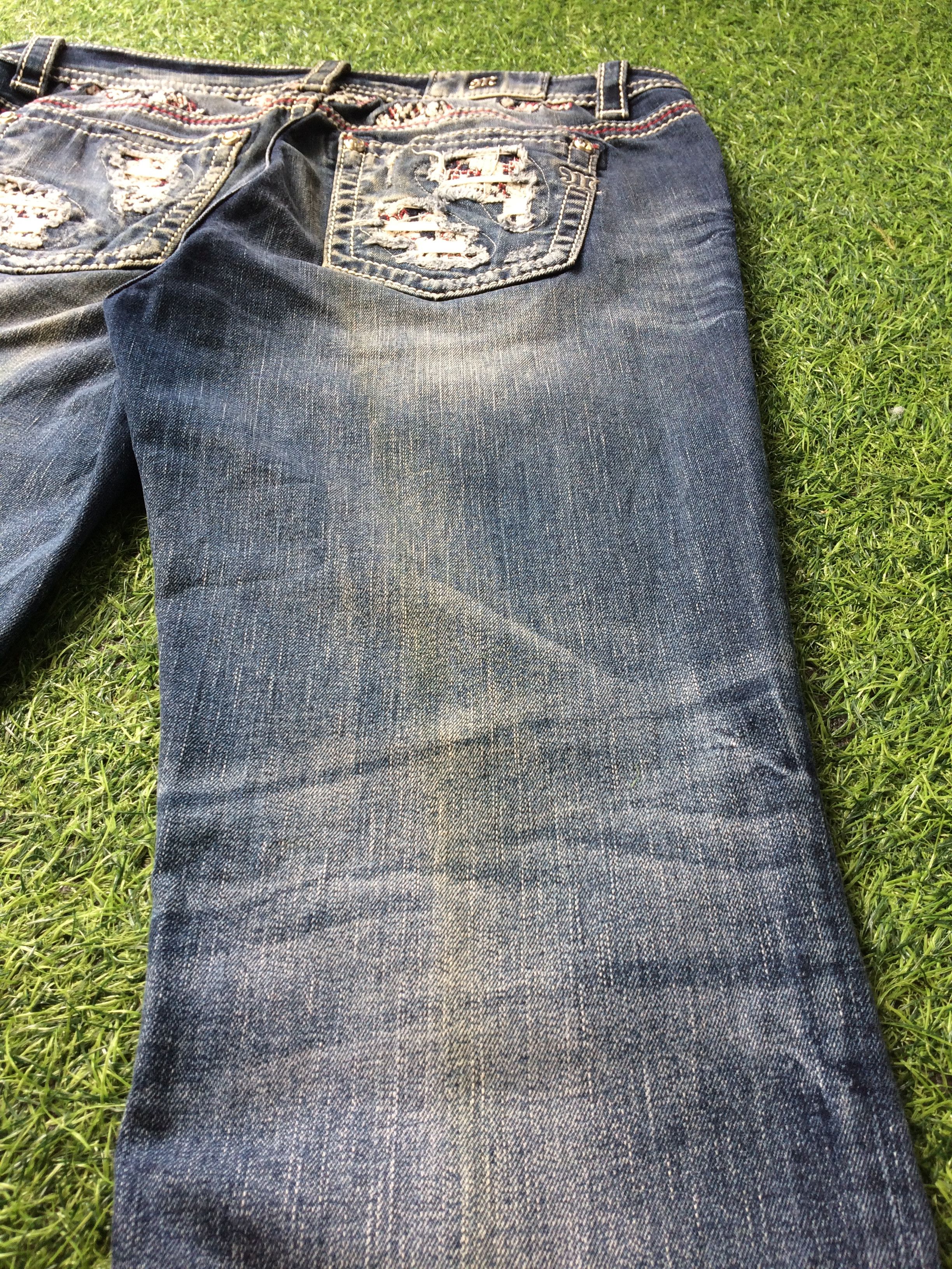 Designer × Miss Me Miss Me Skinny Denim Jeans D-550 Size 33" - 8 Thumbnail