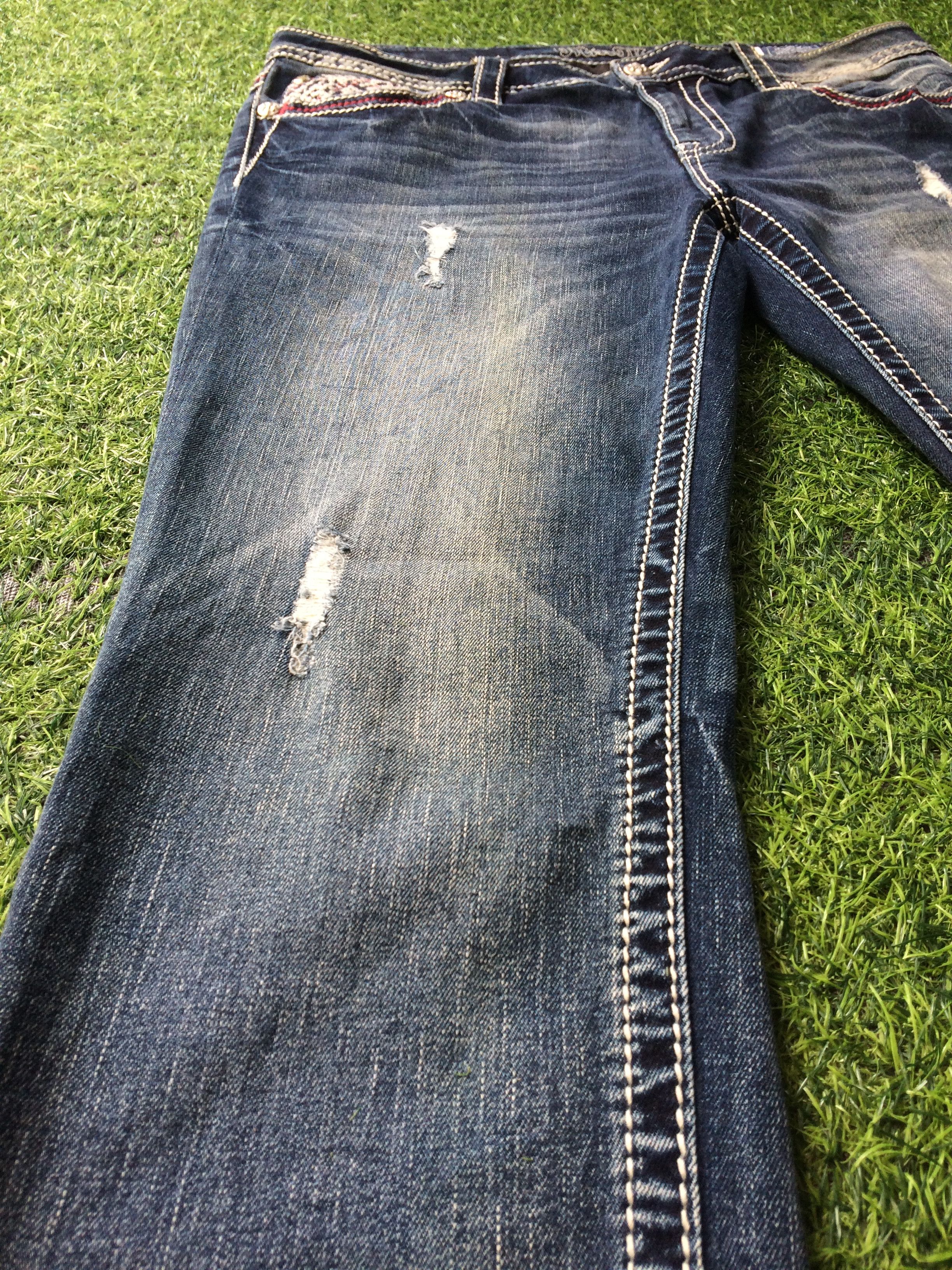 Designer × Miss Me Miss Me Skinny Denim Jeans D-550 Size 33" - 6 Thumbnail