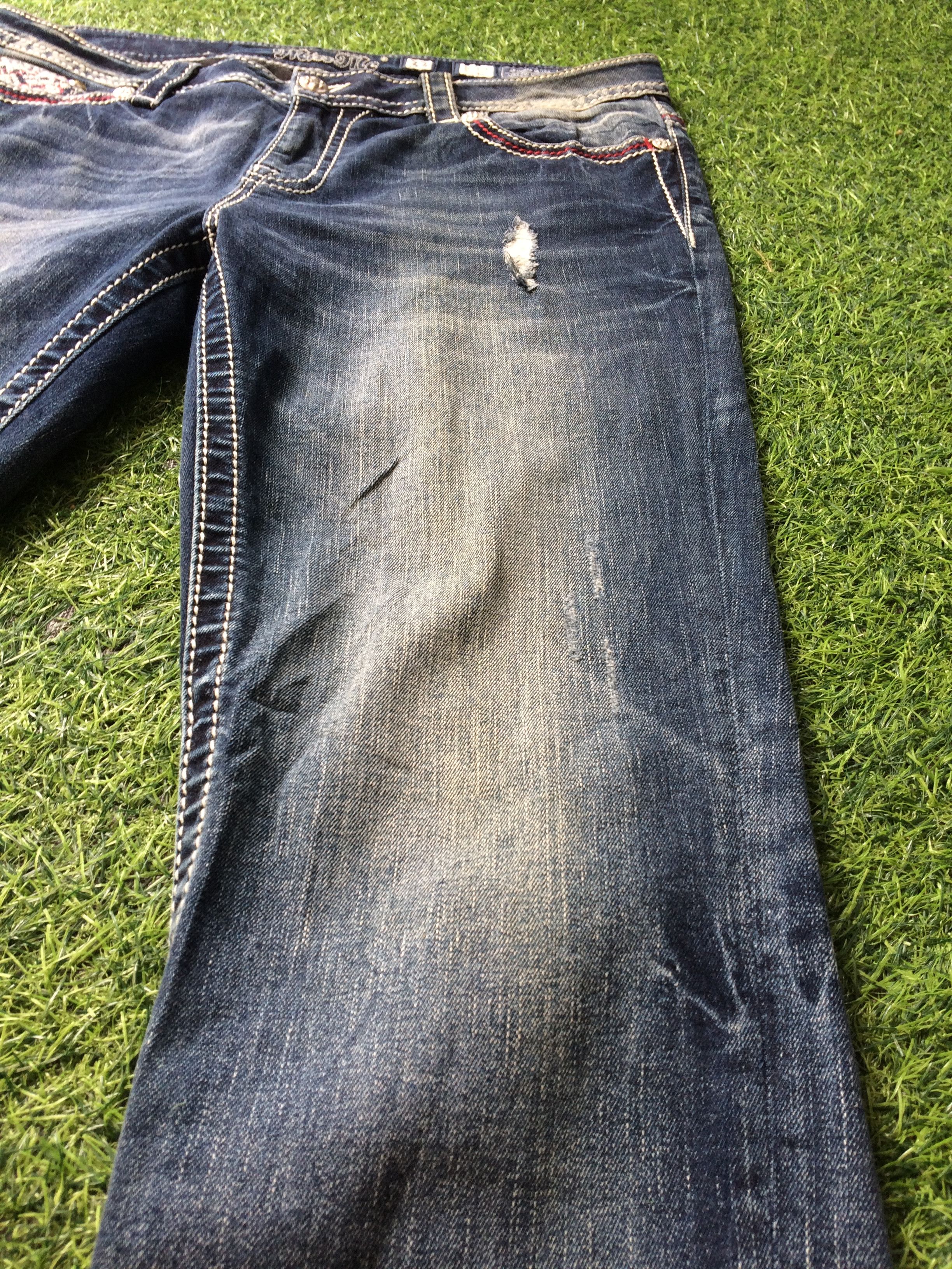 Designer × Miss Me Miss Me Skinny Denim Jeans D-550 Size 33" - 7 Thumbnail