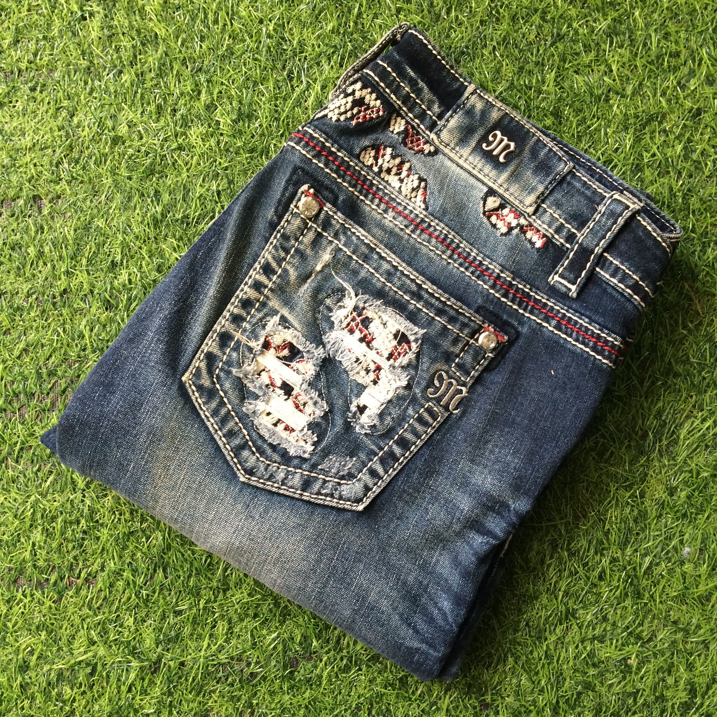 Designer × Miss Me Miss Me Skinny Denim Jeans D-550 Size 33" - 9 Thumbnail