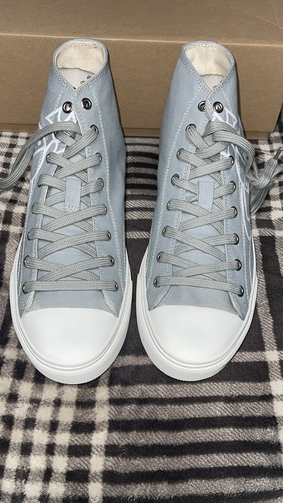Vivienne Westwood LAST DROP EVER Blue Plimsoll High Top Sneakers Size US 10 / EU 43 - 4 Thumbnail