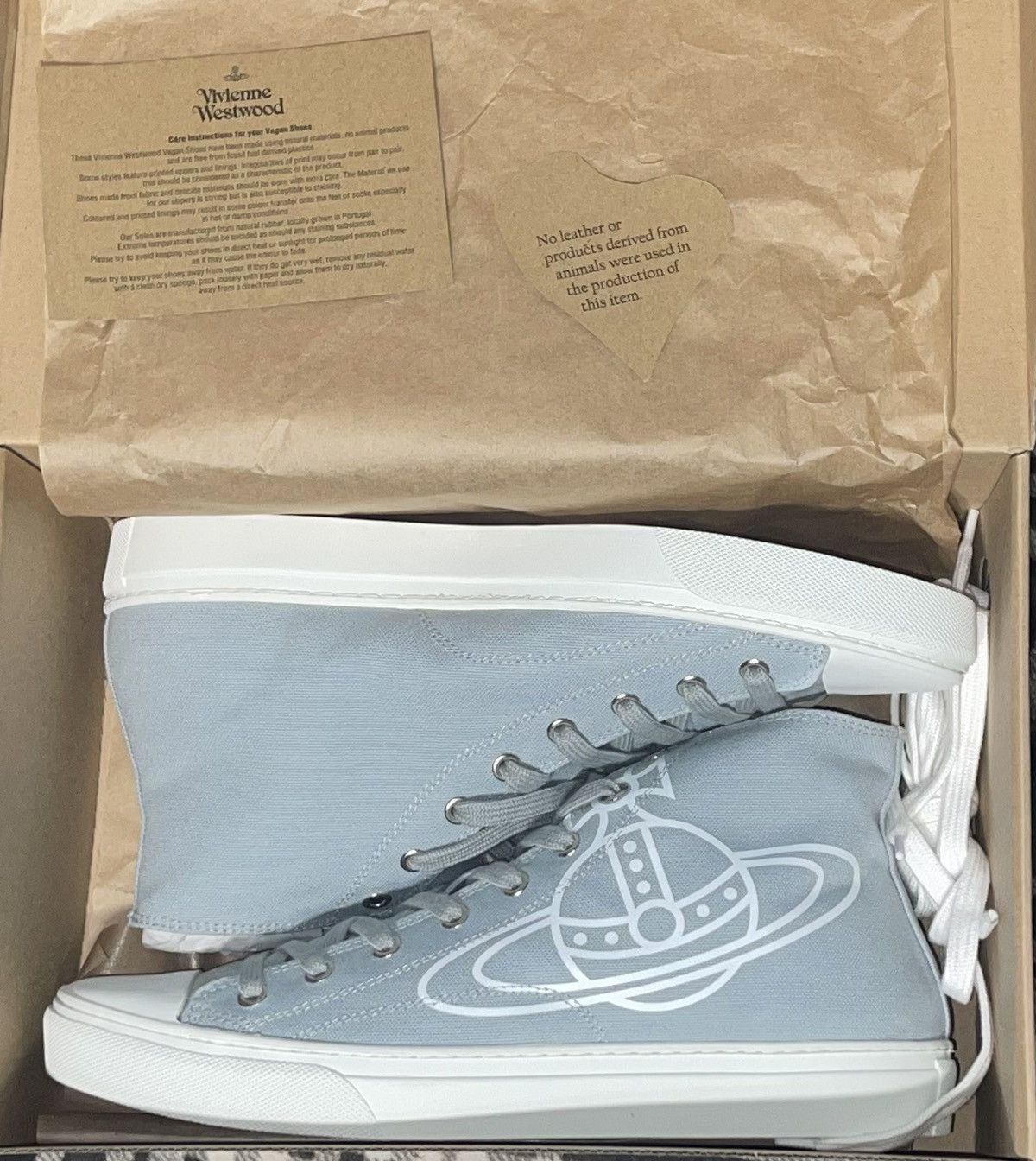 Vivienne Westwood LAST DROP EVER Blue Plimsoll High Top Sneakers Size US 10 / EU 43 - 1 Thumbnail