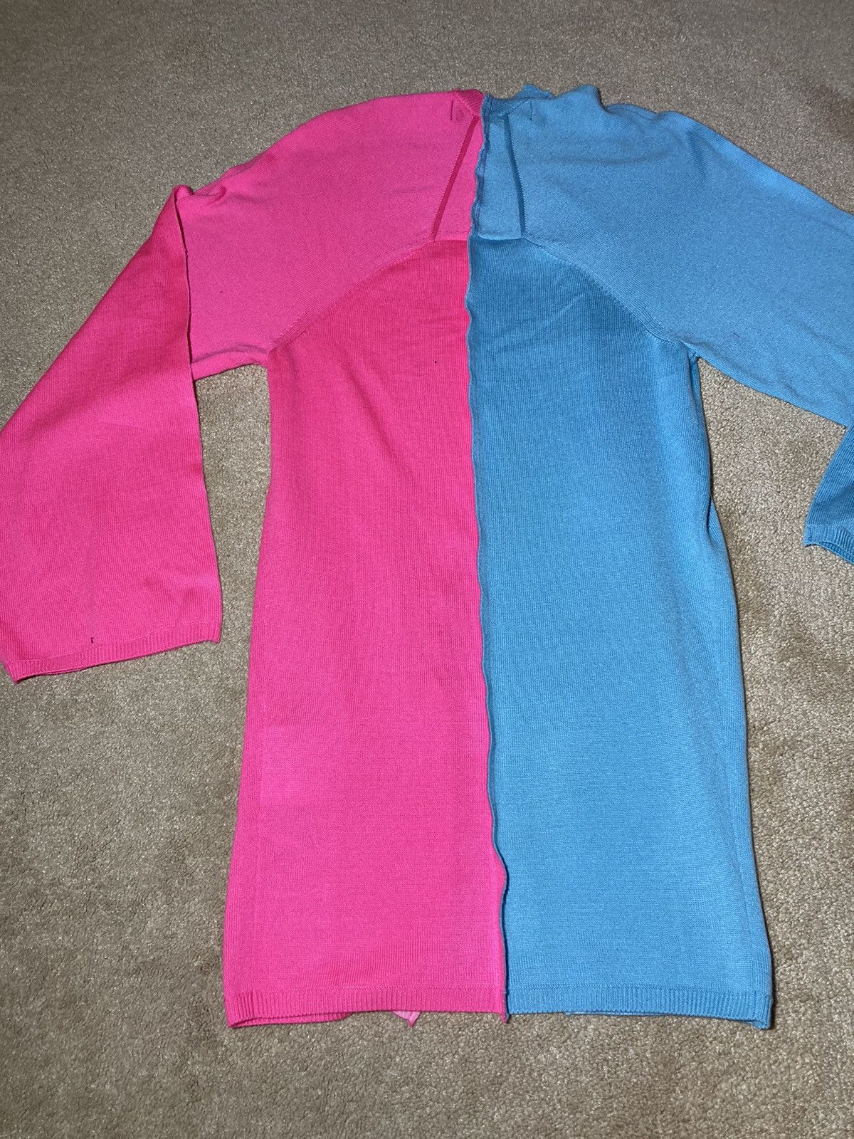 Comme des Garcons Homme Plus SS18 Comme Des Garcons Pink Blue Open Sweater Cardigan 2018 Size US M / EU 48-50 / 2 - 9 Thumbnail