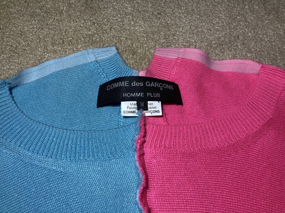 Comme des Garcons Homme Plus SS18 Comme Des Garcons Pink Blue Open Sweater Cardigan 2018 Size US M / EU 48-50 / 2 - 3 Thumbnail