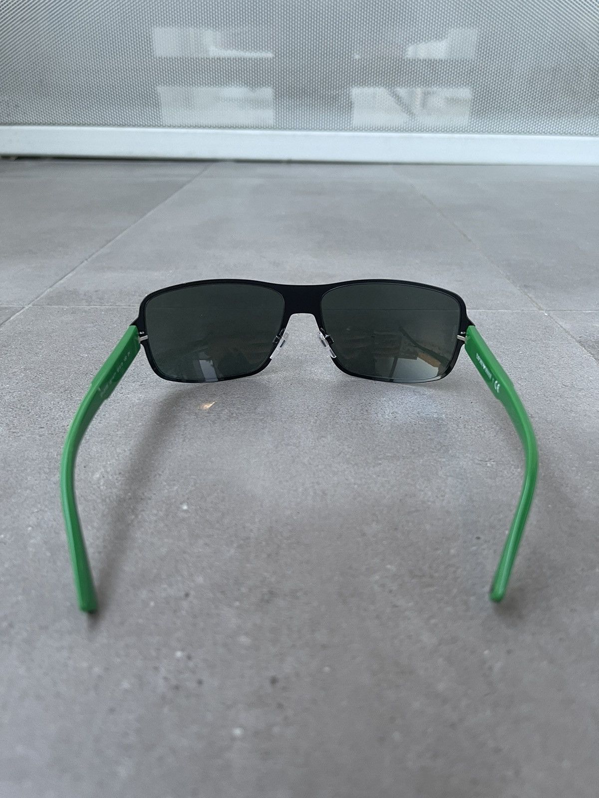 Emporio Armani Emporio Armani EA2005 3014/71 Black Green Racer Sunglasses Size ONE SIZE - 6 Thumbnail