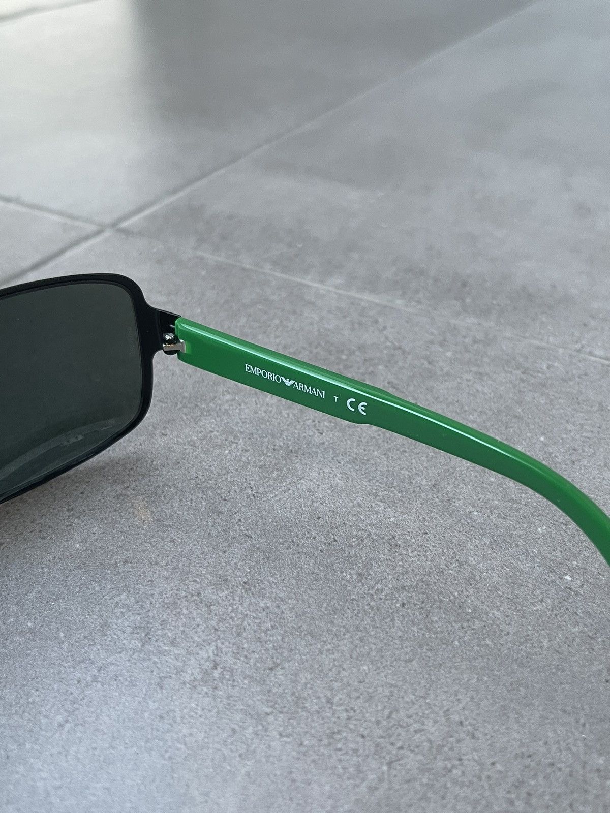 Emporio Armani Emporio Armani EA2005 3014/71 Black Green Racer Sunglasses Size ONE SIZE - 7 Thumbnail
