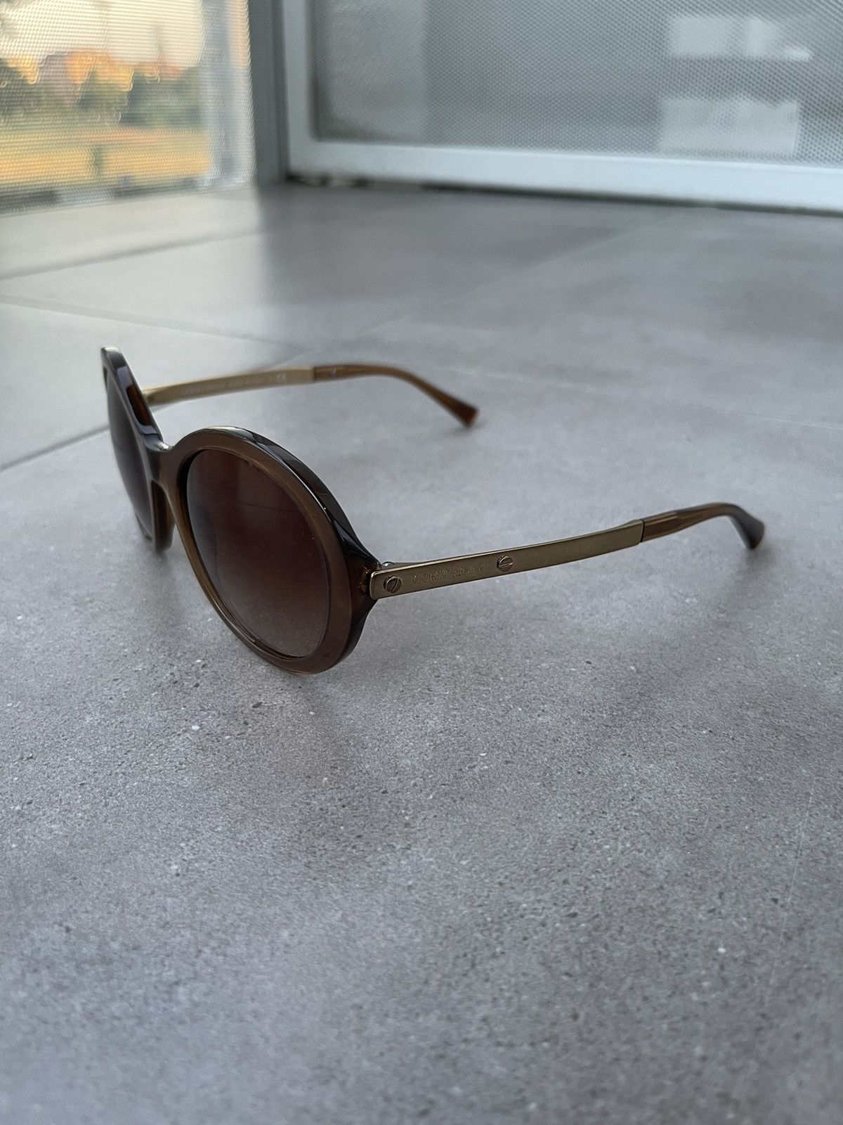 Emporio Armani Giorgio Armani AR8012 5044/13 Cobain Gold Brown Sunglasses Size ONE SIZE - 4 Thumbnail