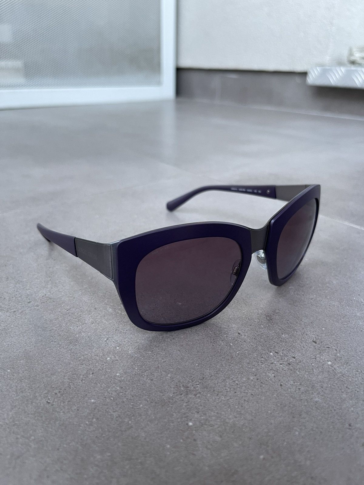 Emporio Armani Giorgio Armani AR6010 3033/8H Violet Silver Sunglasses Size ONE SIZE - 3 Thumbnail
