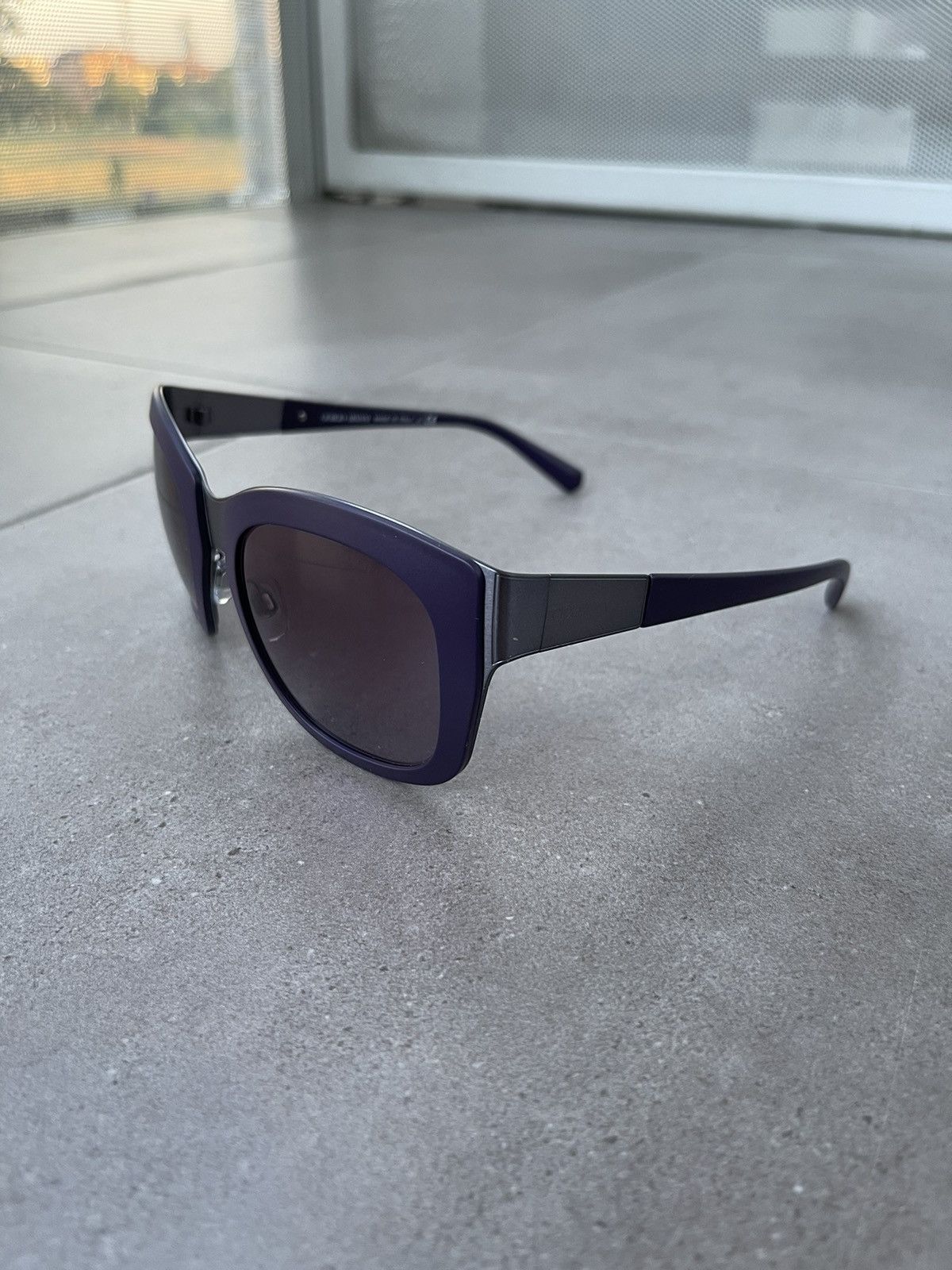 Emporio Armani Giorgio Armani AR6010 3033/8H Violet Silver Sunglasses Size ONE SIZE - 4 Thumbnail