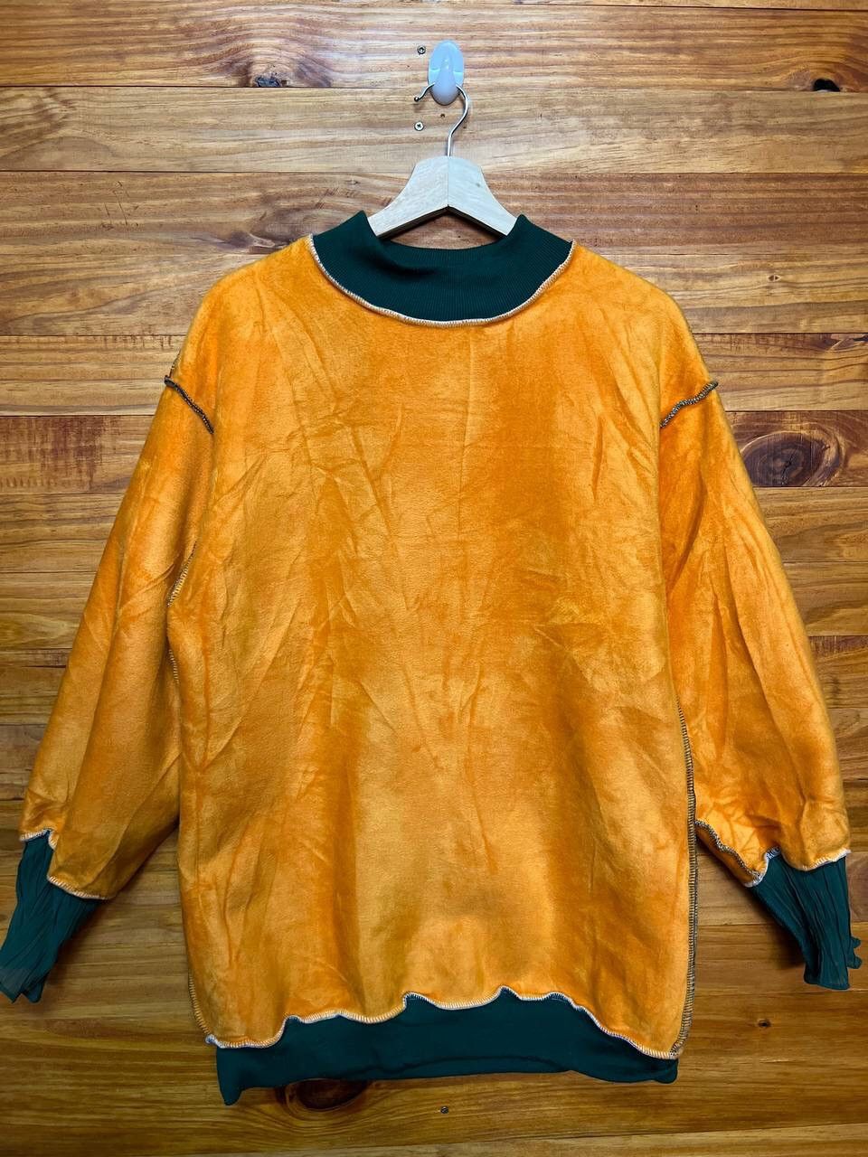 Japanese Brand MOCK NECK STRIPED FLUFFY SWEATER Size US M / EU 48-50 / 2 - 6 Thumbnail