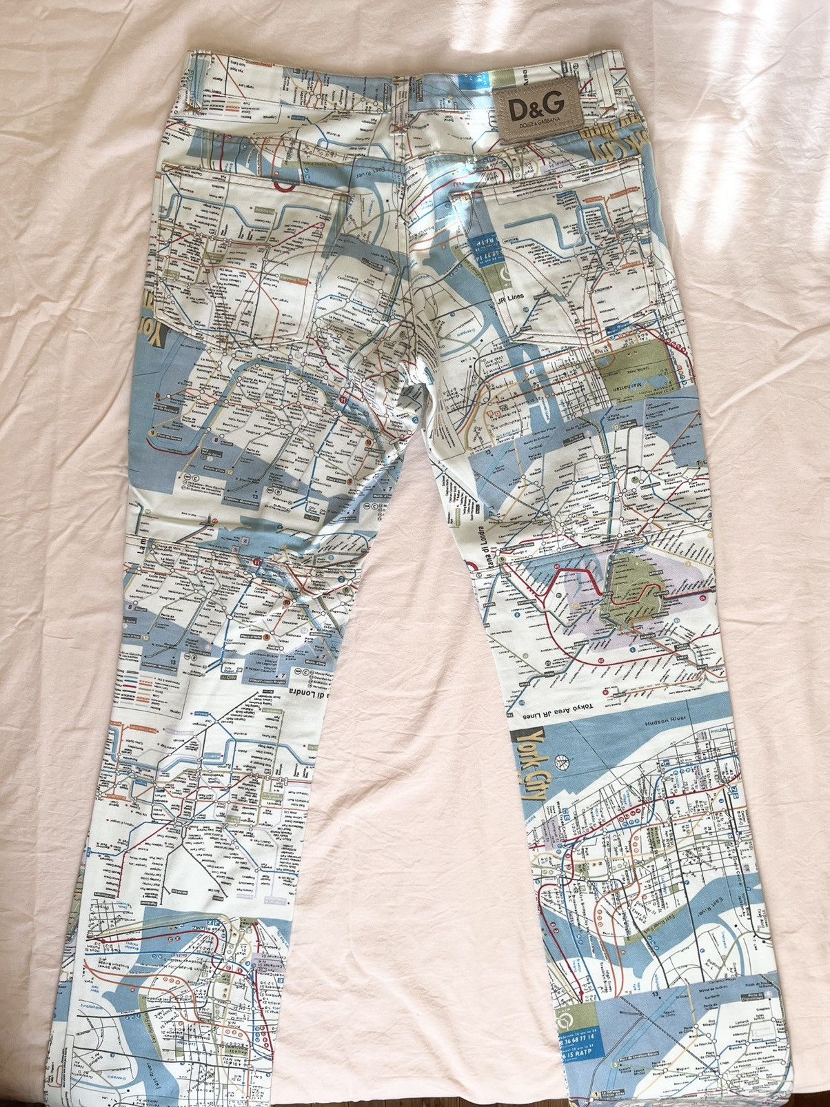 Dolce & Gabbana Dolce Gabbana Map Ittierre Jean/Jacket Set Size US S / EU 44-46 / 1 - 5 Thumbnail