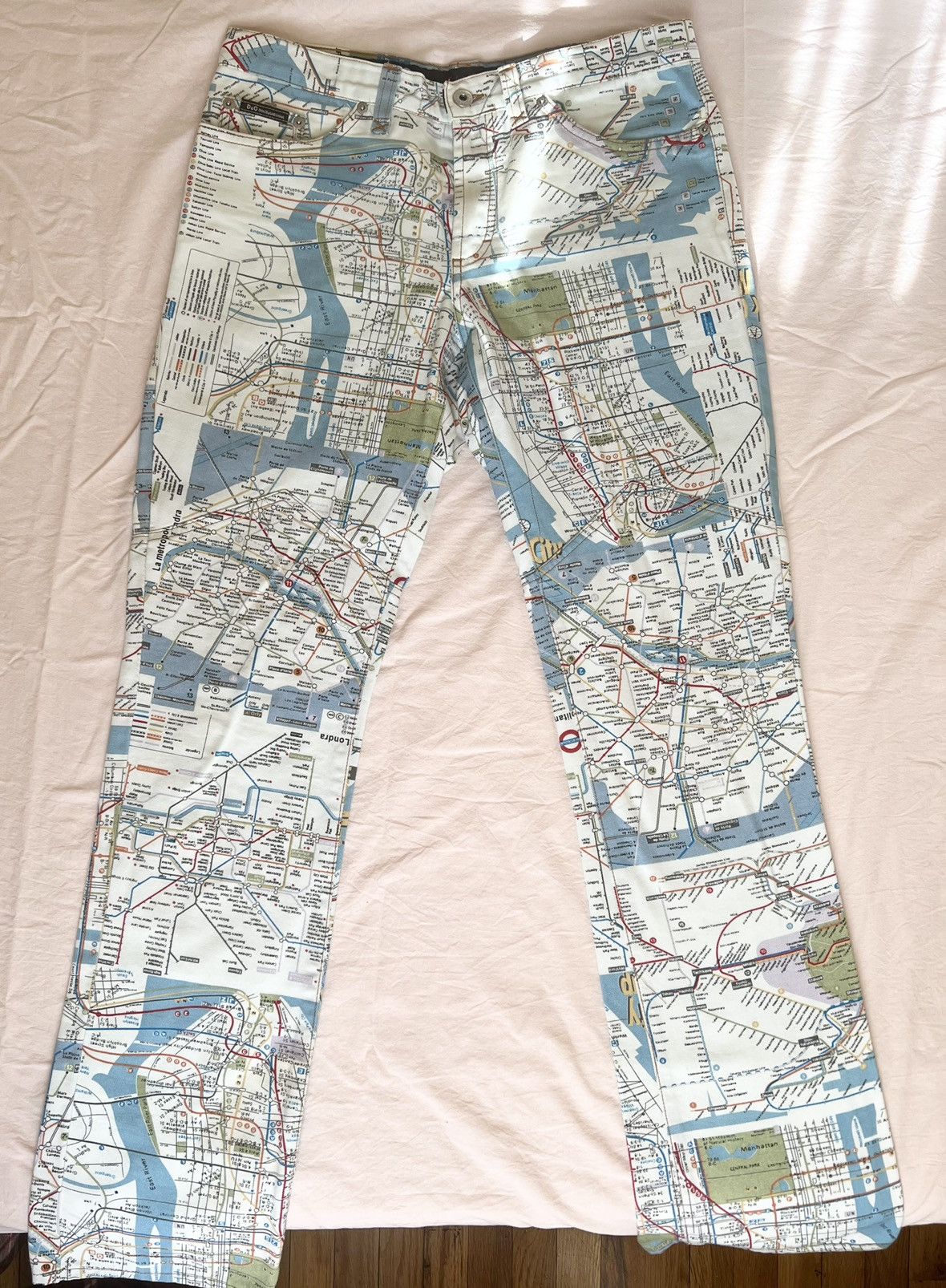 Dolce & Gabbana Dolce Gabbana Map Ittierre Jean/Jacket Set Size US S / EU 44-46 / 1 - 4 Thumbnail