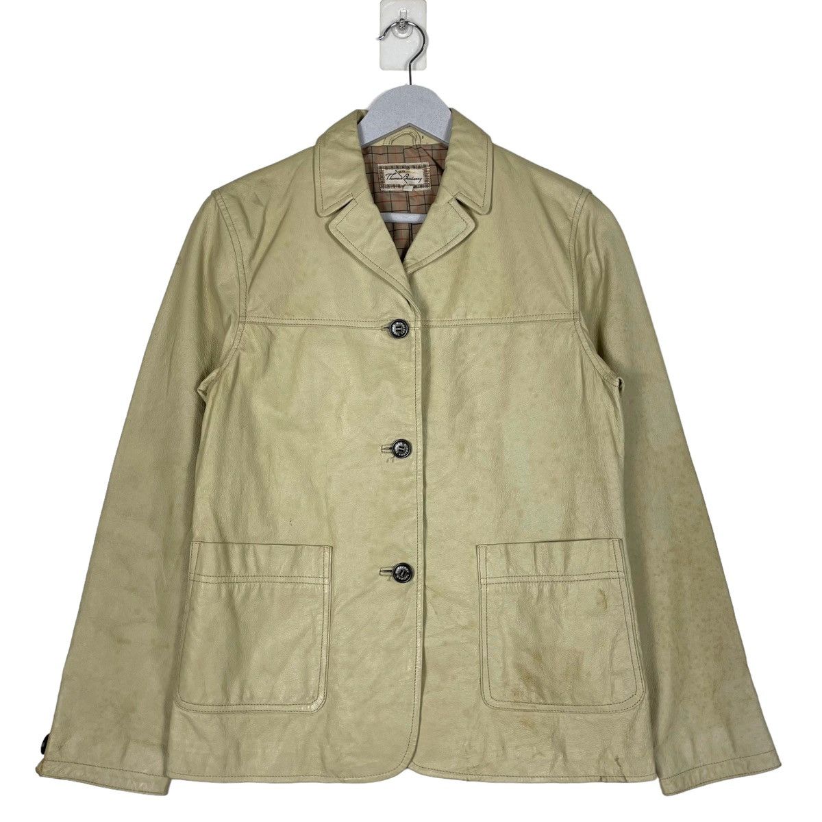 Burberry 💥THOMAS BURBERRY NOVA CHECK LININ LEATHER JACKET Size US L / EU 52-54 / 3 - 2 Thumbnail