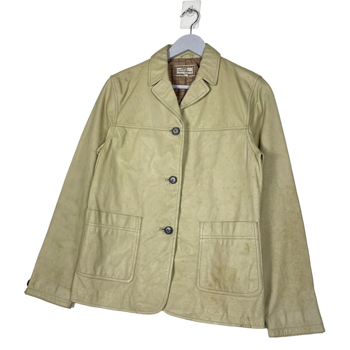Burberry 💥THOMAS BURBERRY NOVA CHECK LININ LEATHER JACKET Size US L / EU 52-54 / 3 - 4 Thumbnail
