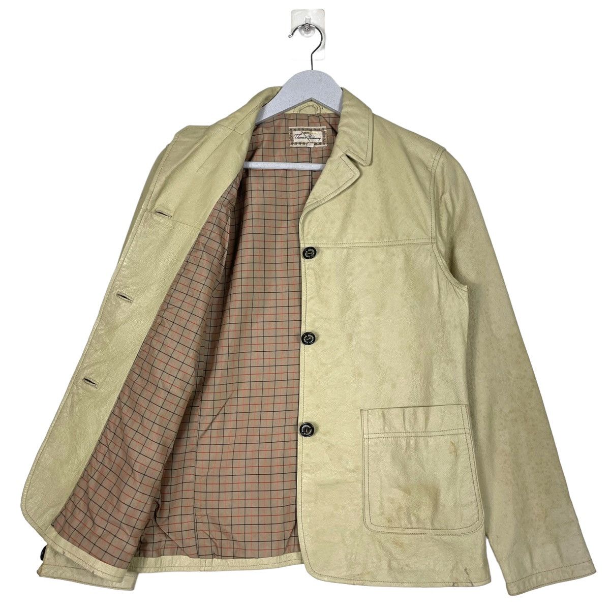 Burberry 💥THOMAS BURBERRY NOVA CHECK LININ LEATHER JACKET Size US L / EU 52-54 / 3 - 1 Thumbnail