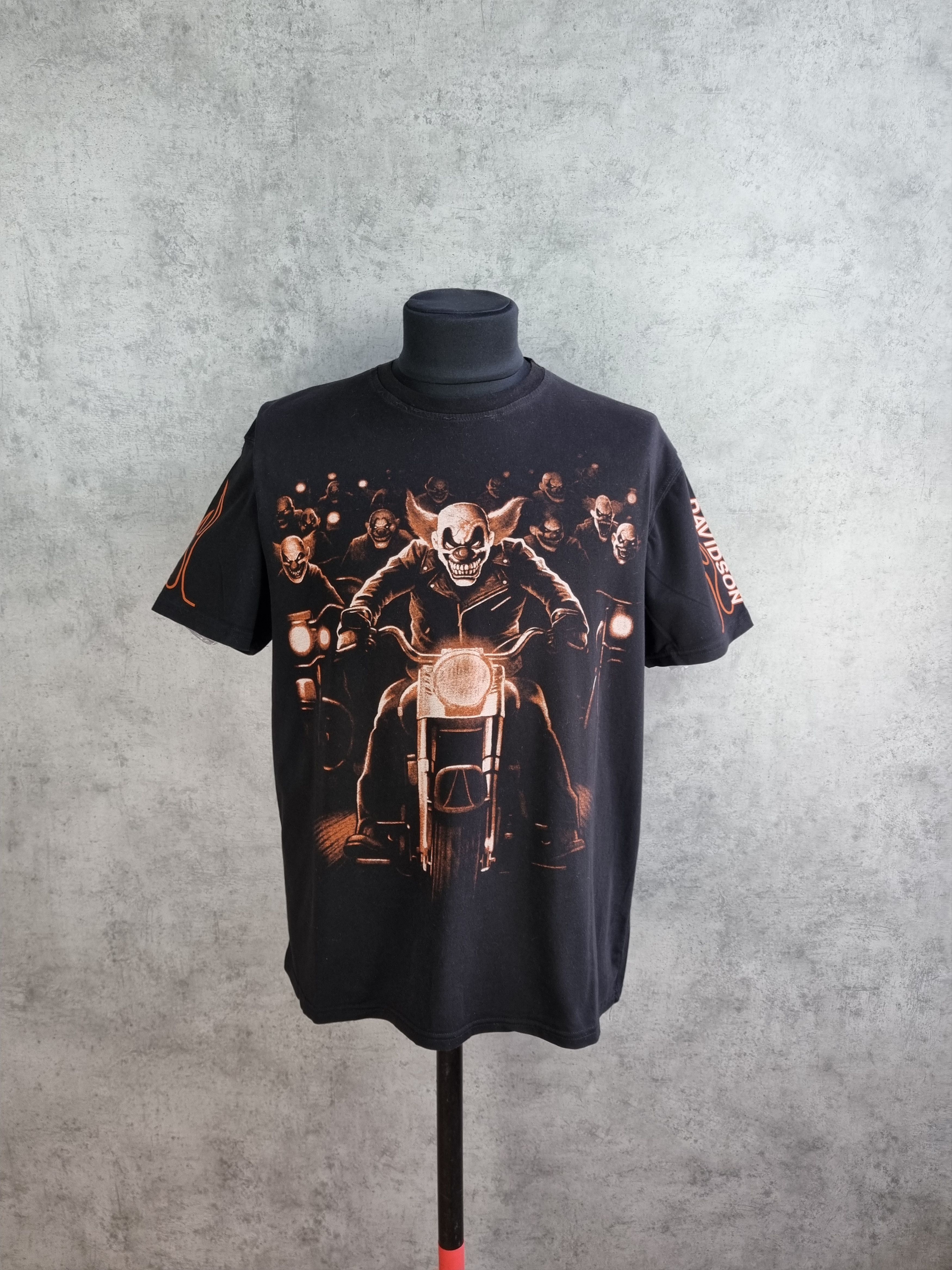 Harley Davidson × Vintage Harley Davidson Fire Print Vintage Tee Shirt Size US XXL / EU 58 / 5 - 1 Thumbnail