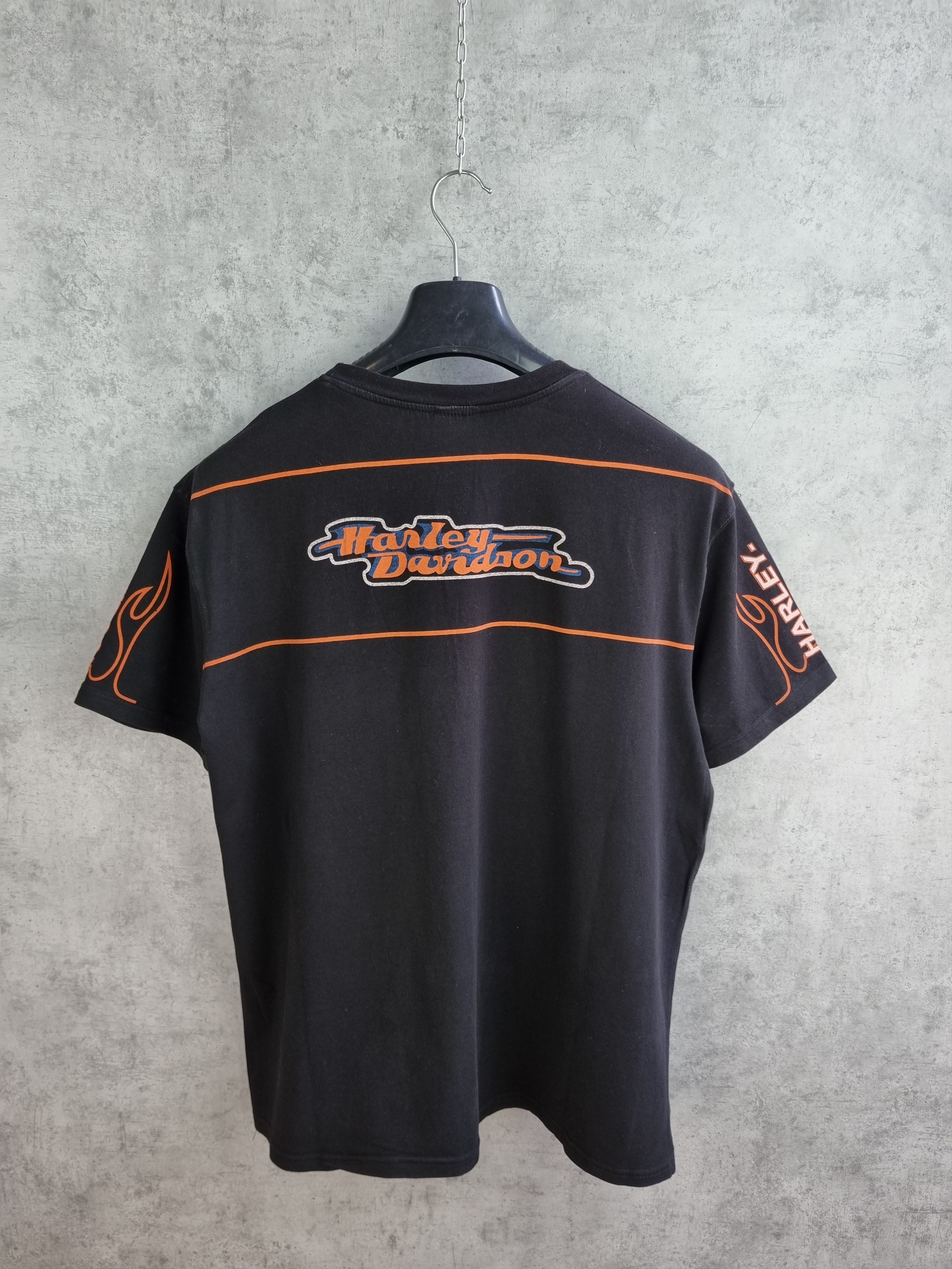 Harley Davidson × Vintage Harley Davidson Fire Print Vintage Tee Shirt Size US XXL / EU 58 / 5 - 8 Thumbnail