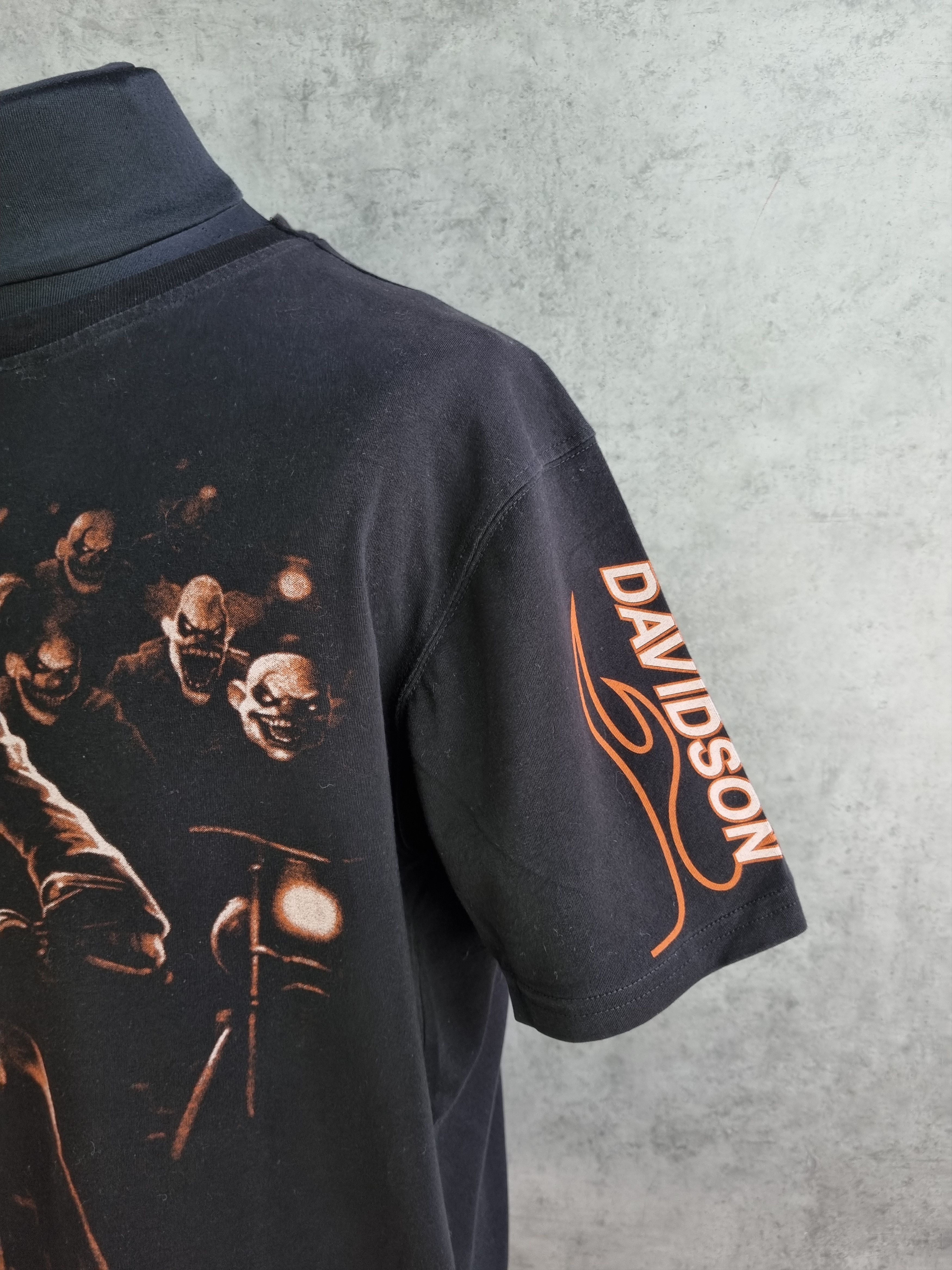 Harley Davidson × Vintage Harley Davidson Fire Print Vintage Tee Shirt Size US XXL / EU 58 / 5 - 11 Thumbnail
