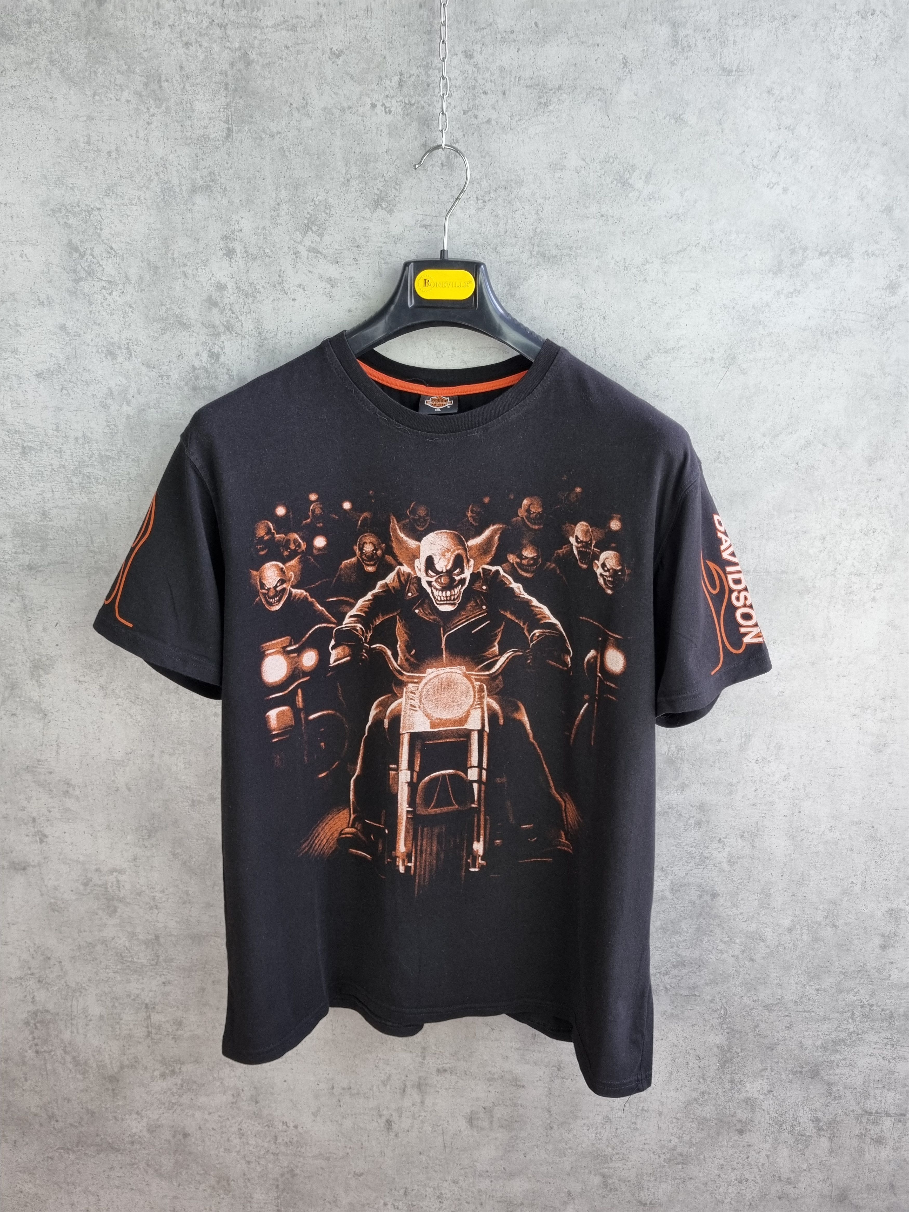 Harley Davidson × Vintage Harley Davidson Fire Print Vintage Tee Shirt Size US XXL / EU 58 / 5 - 7 Thumbnail