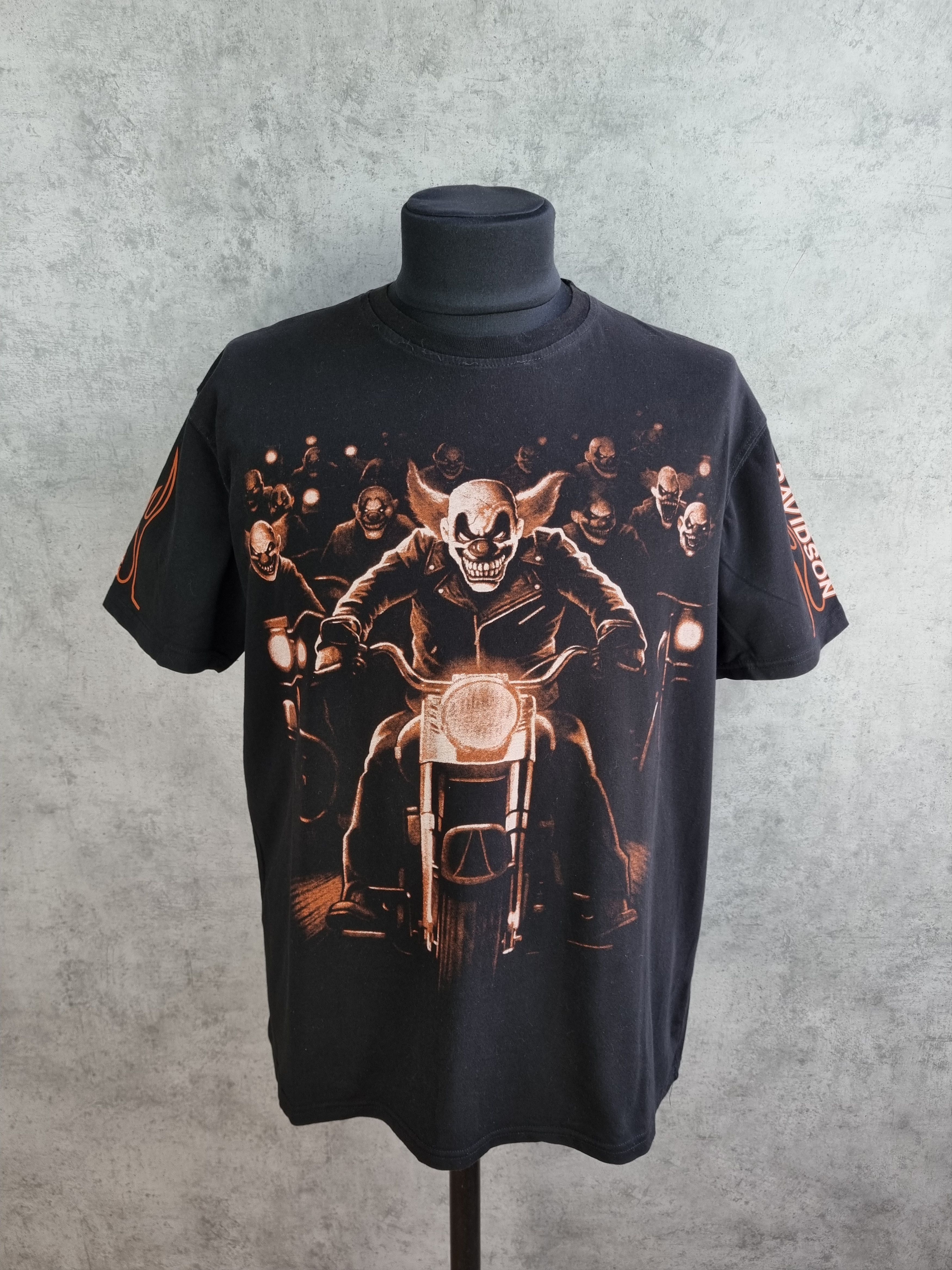 Harley Davidson × Vintage Harley Davidson Fire Print Vintage Tee Shirt Size US XXL / EU 58 / 5 - 2 Thumbnail