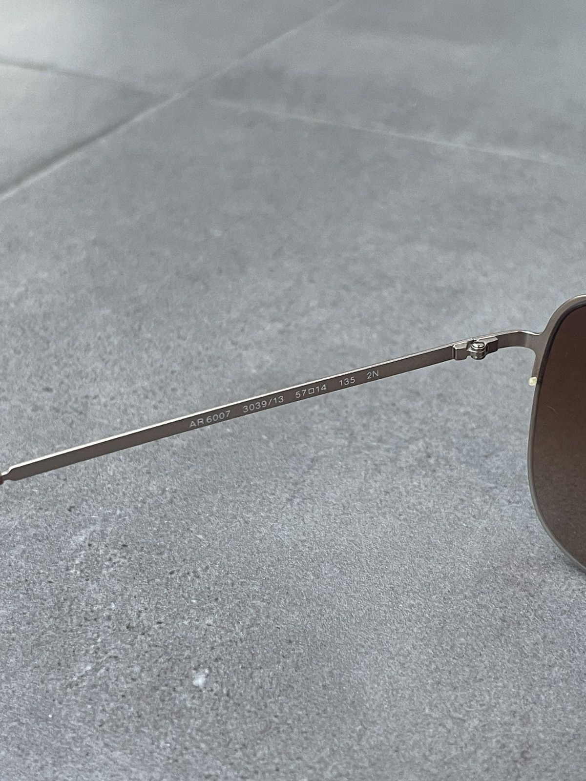 Emporio Armani Giorgio Armani AR6007 3039/13 Rose Gold Aviator Sunglasses Size ONE SIZE - 7 Thumbnail