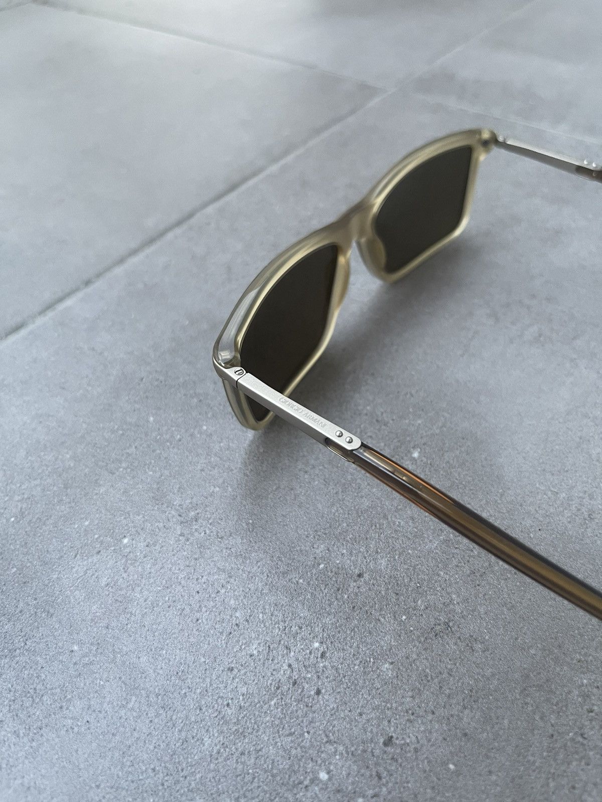 Emporio Armani Giorgio Armani AR8010 5028/73 Cream Brown Sunglasses Size ONE SIZE - 5 Thumbnail