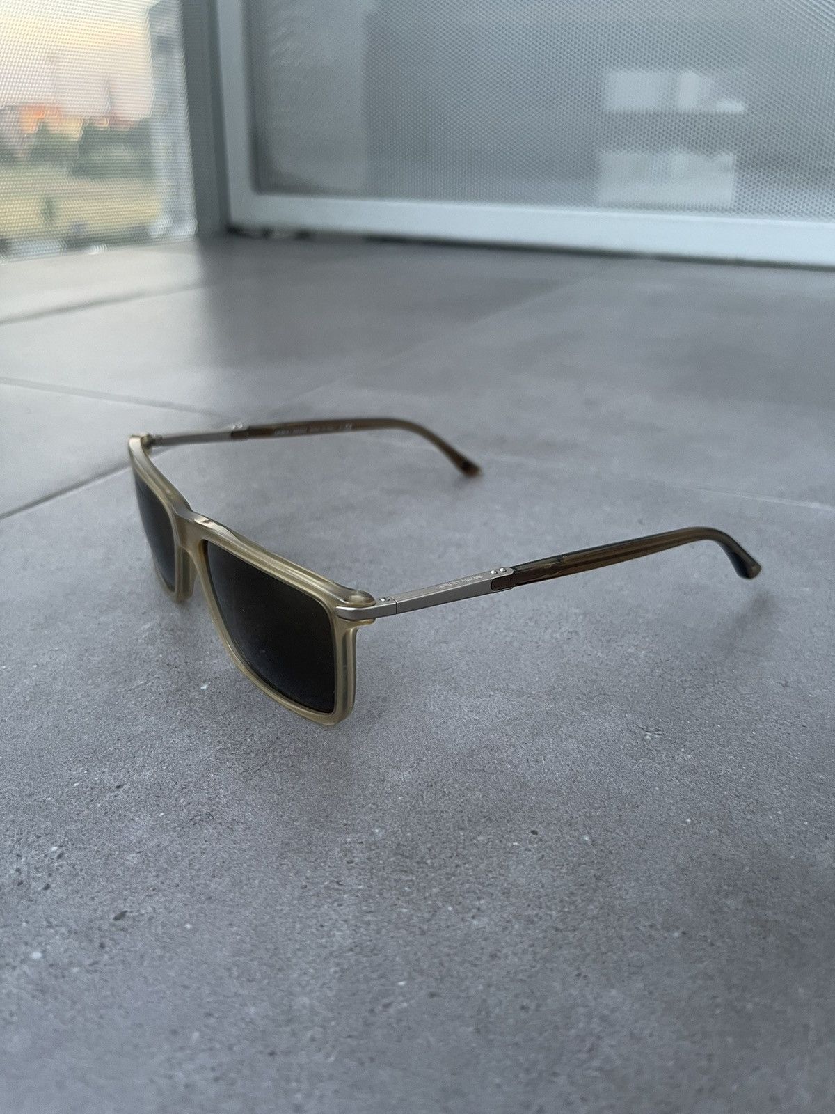 Emporio Armani Giorgio Armani AR8010 5028/73 Cream Brown Sunglasses Size ONE SIZE - 4 Thumbnail