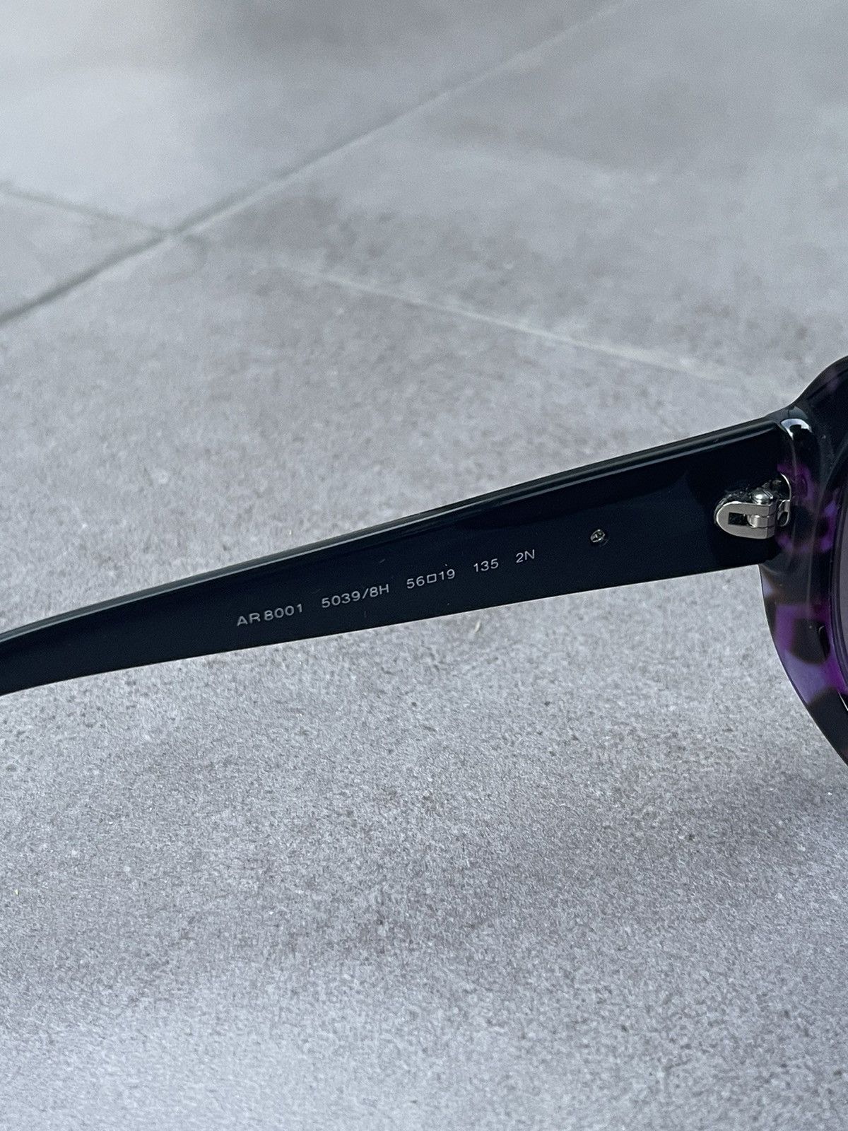 Emporio Armani Giorgio Armani AR8001 5039/8H Cobain Black Violet Sunglasses Size ONE SIZE - 9 Thumbnail