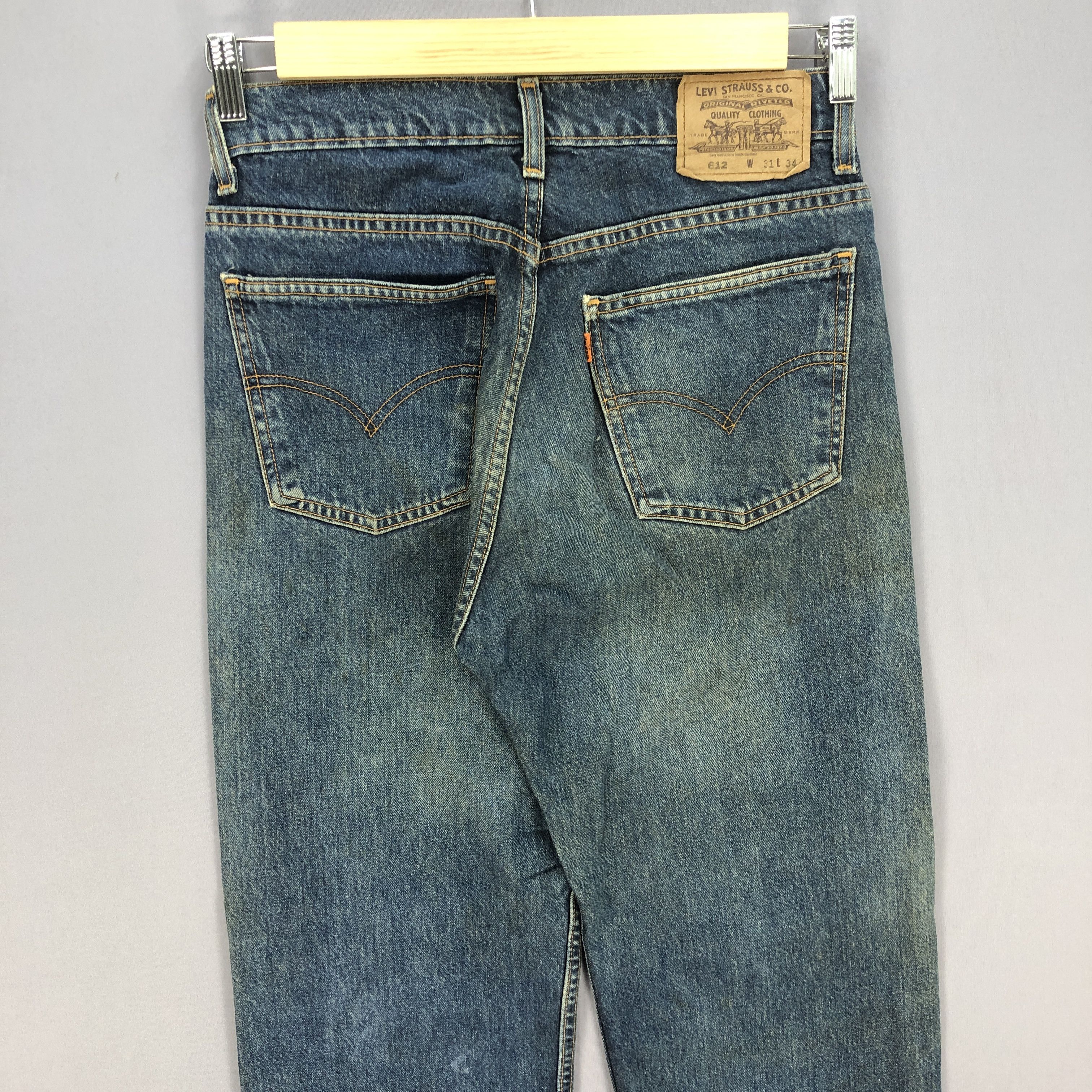 Levi's Vintage Levis 612 Orange Tab Jeans Levi's Distressed Denim Size US 34 / EU 50 - 4 Thumbnail