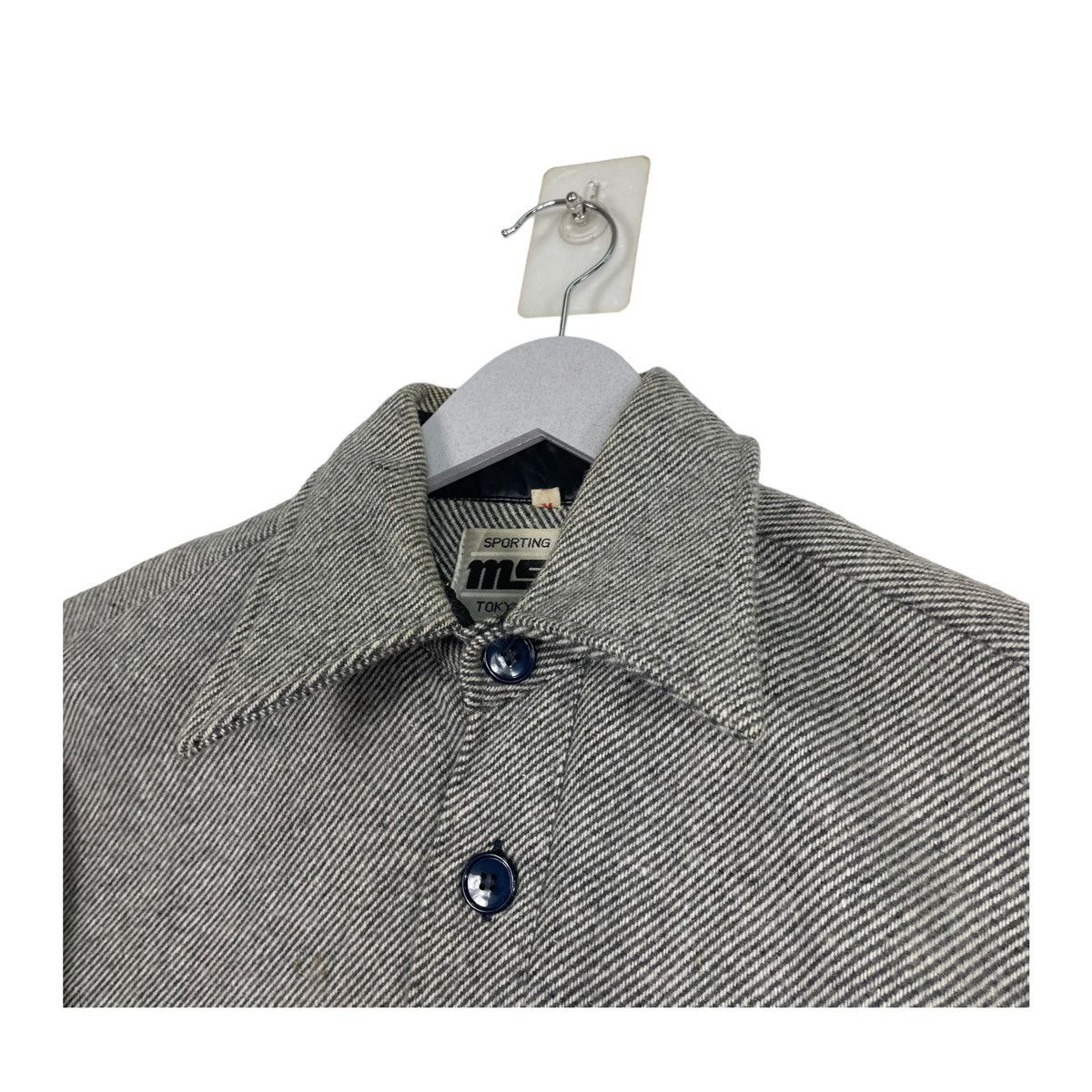 Issey Miyake × Japanese Brand × Vintage 💥80s MSF SPORTING GOOD BUTTON WOOL WORKER SHIRT Size US L / EU 52-54 / 3 - 6 Thumbnail