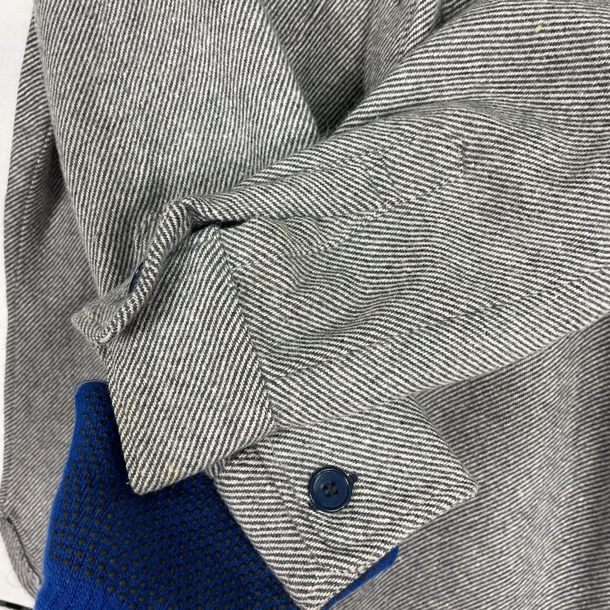 Issey Miyake × Japanese Brand × Vintage 💥80s MSF SPORTING GOOD BUTTON WOOL WORKER SHIRT Size US L / EU 52-54 / 3 - 9 Thumbnail
